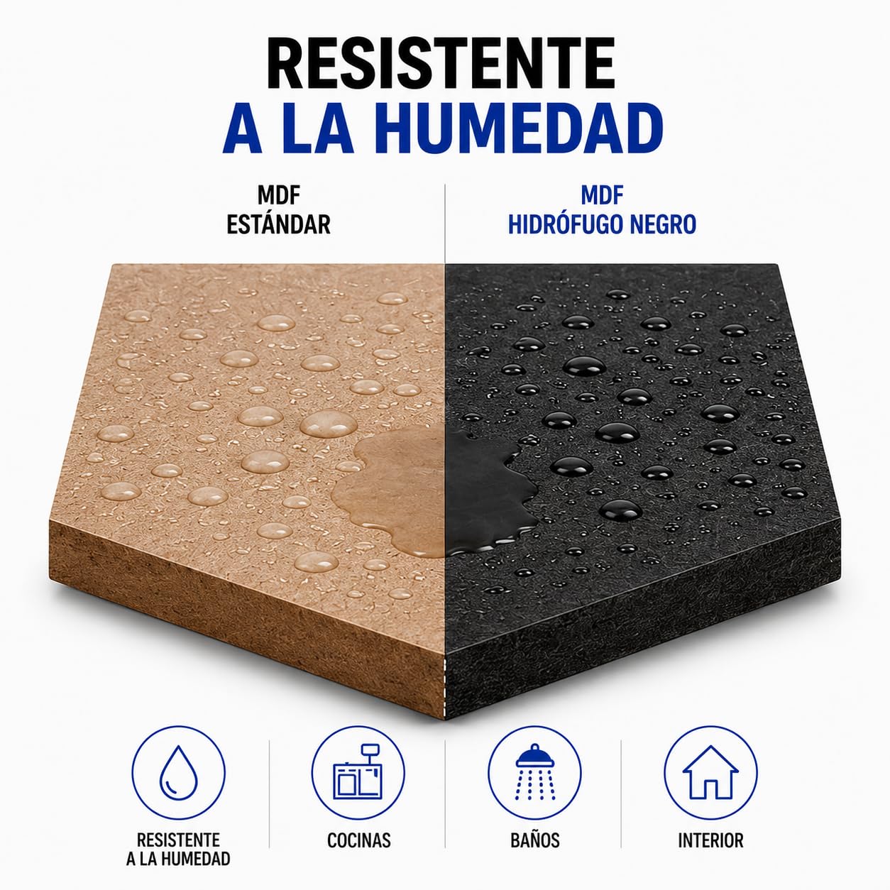 Tableros de madera mdf hidrofugo negro a medida de 9mm de grosor de cualquier tamaño. Medidas: 140x40