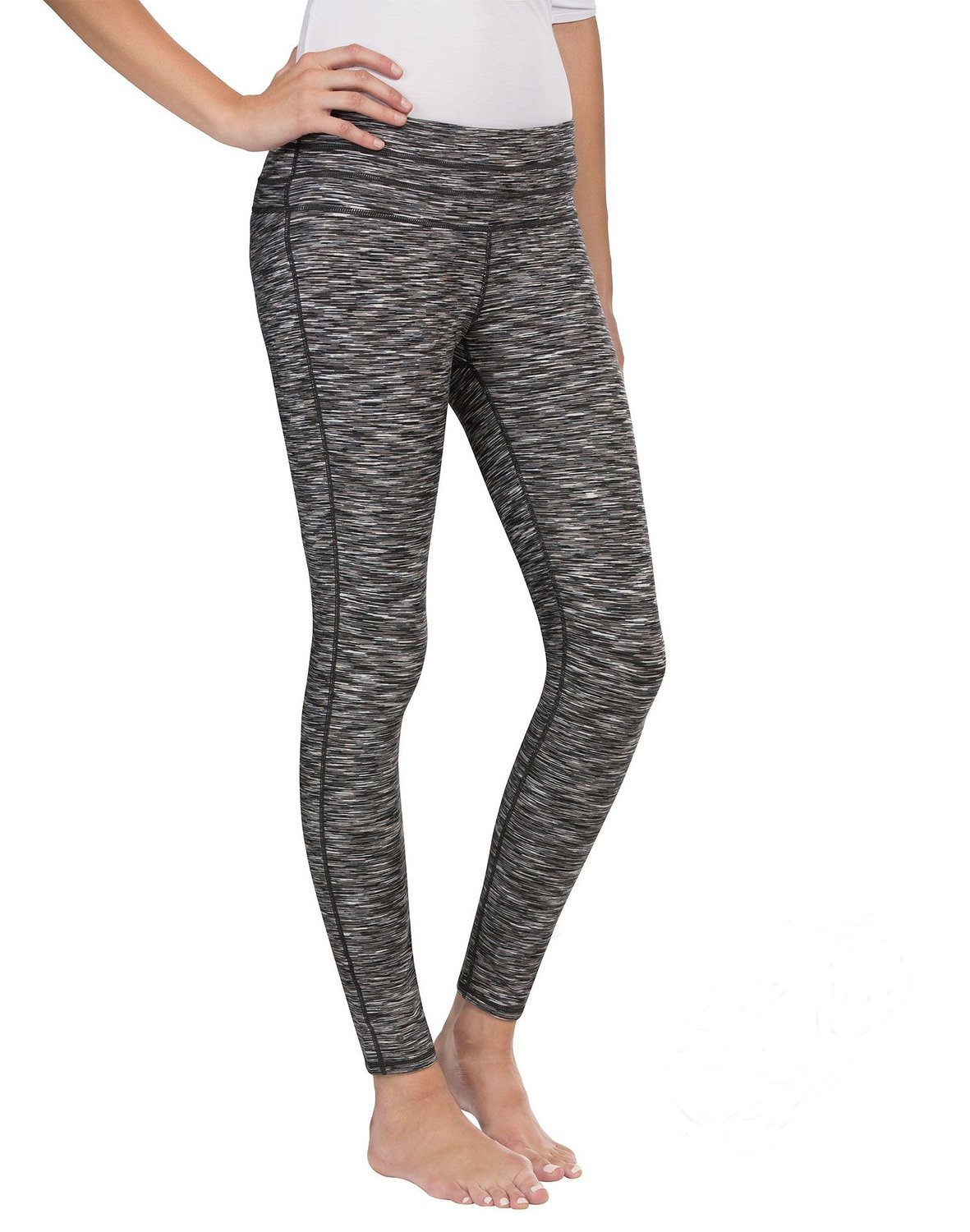 32 Degrees Cool Weatherproof Ladies Active Yoga Legging, Black Space Dye (XX-Large)