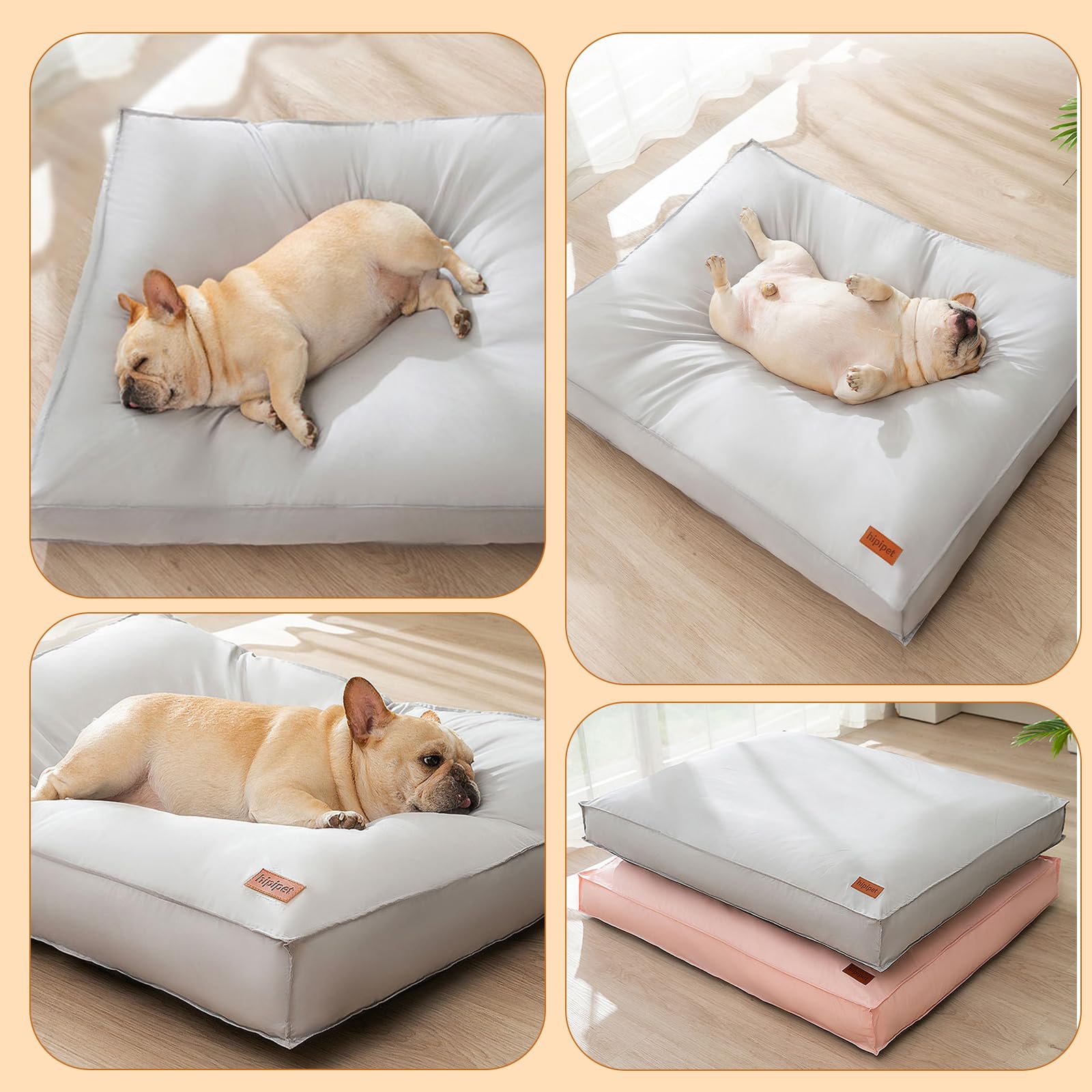 PETCUTE Panier Chien Grande Taille,Panier Coussin Chien avec Dehoussable,Lit pour Chien Imperméable,Tapis Chien Lavable et Antidérapant,Coussin pour Chien Petite Taille Orthopédique