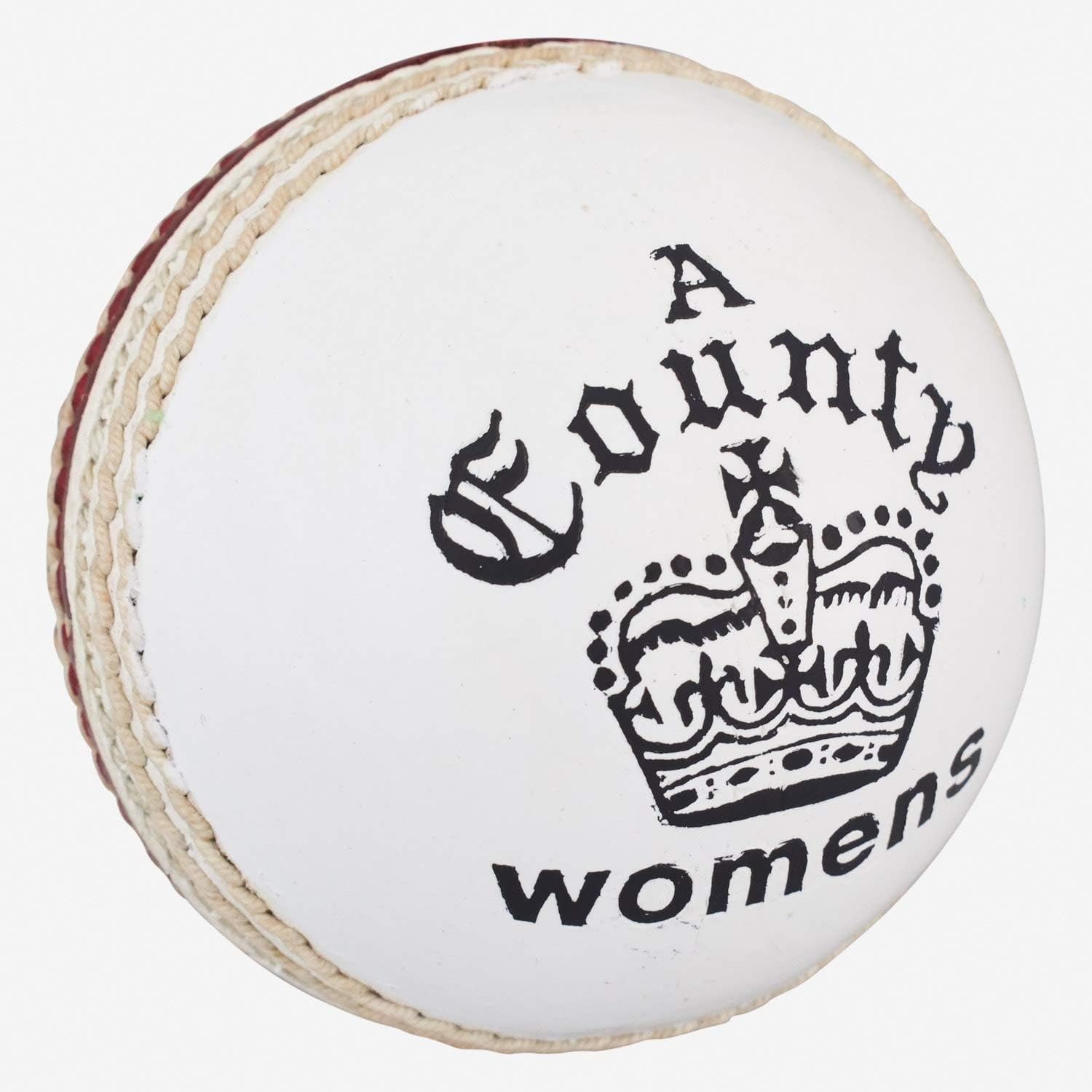 Readers County Crown Cricket Ball, Red/White - Mens, Womens & Youths