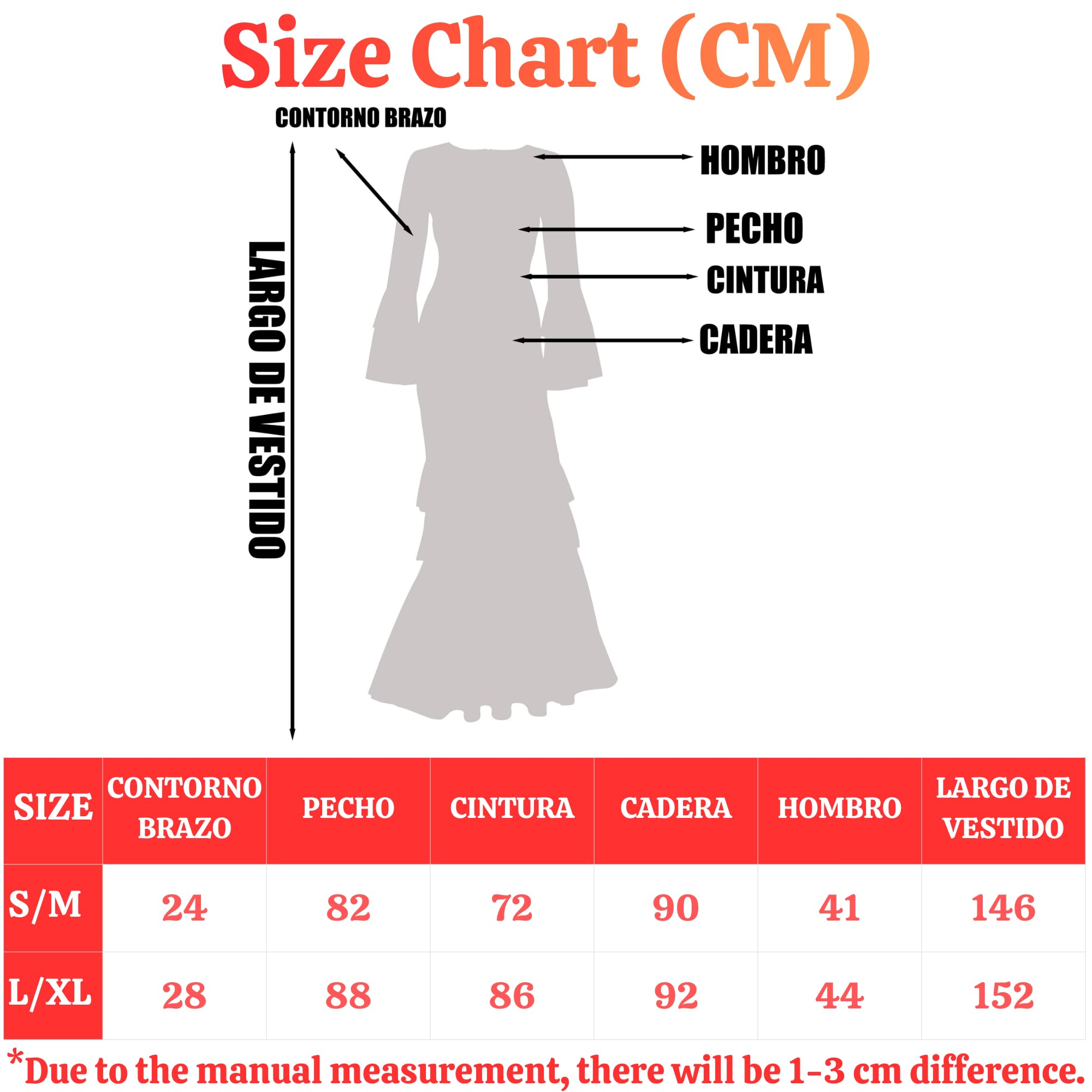Vestido sevilliana Disfraz de Flamenca para Mujer, Traje de Sevillana Gitana Andaluz con Lunares Ideal para Feria de Abril y Carnaval