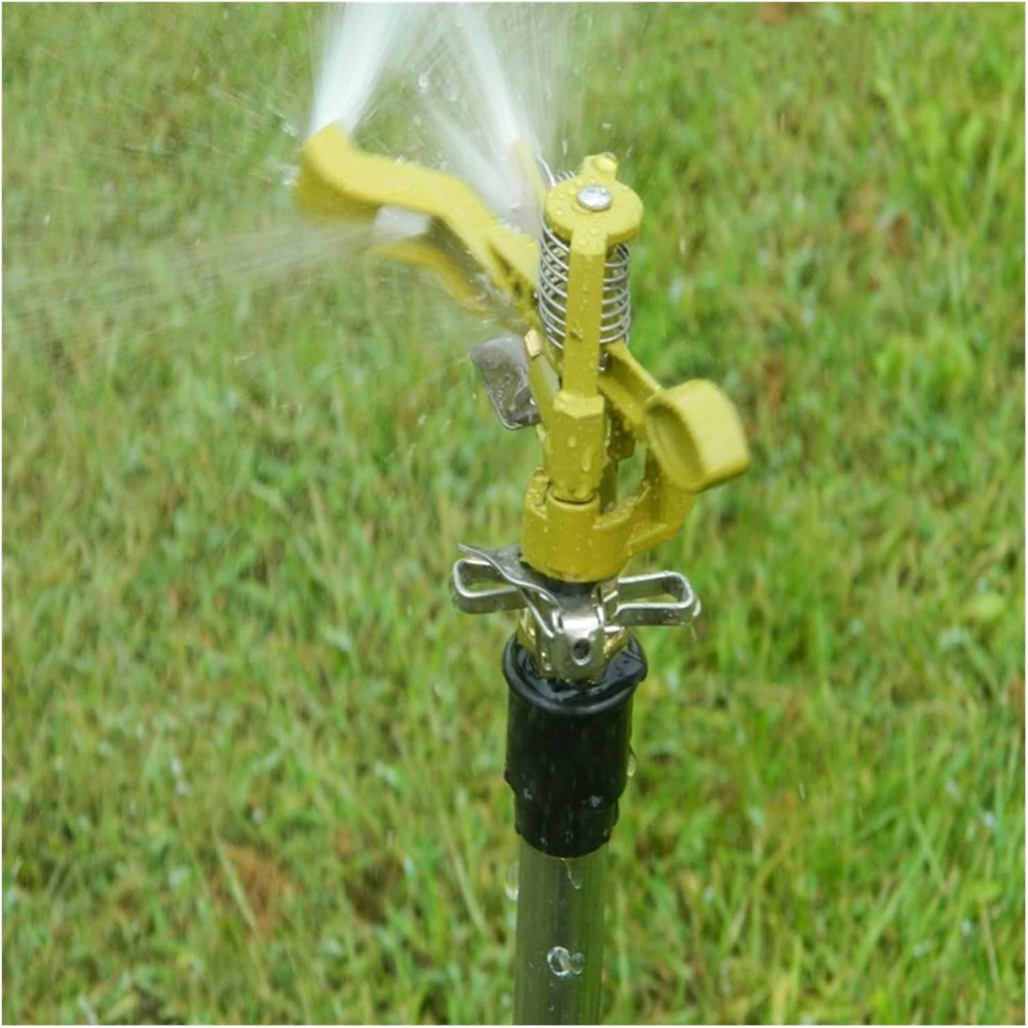 Gardening Irrigation Dripper Copper Rotating Rocker Arm Sprinkler with 1/2 Inch External Thread Garden Lawn Irrigation Watering Sprinkler 4 Pcs