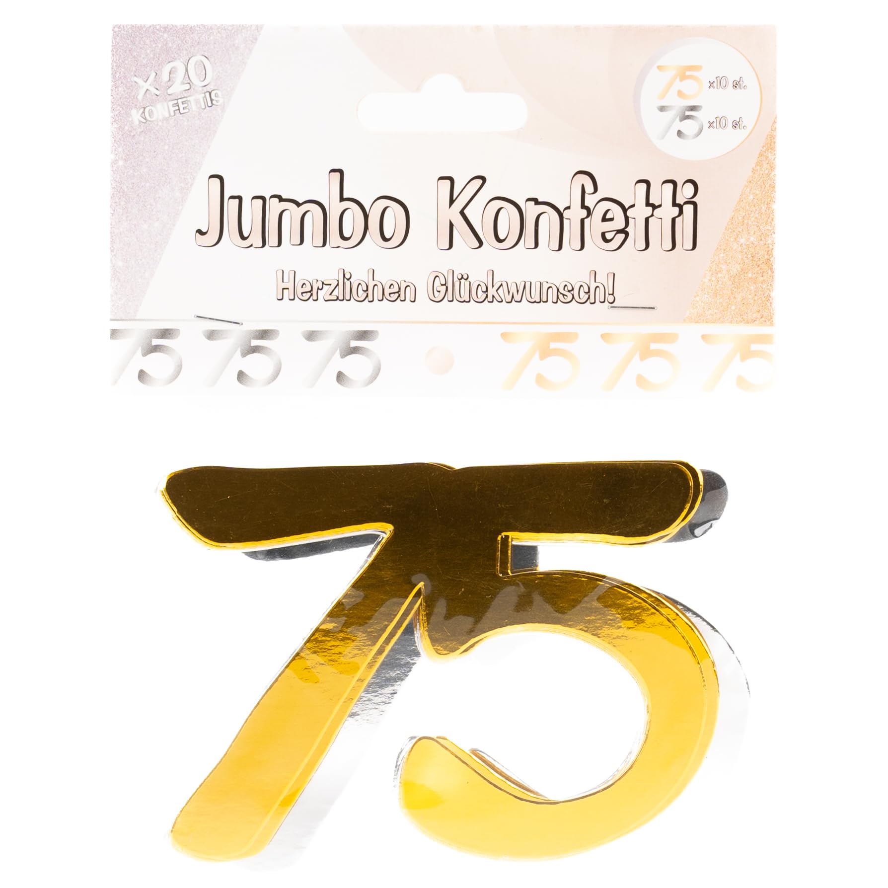 75. Geburtstag Absperrband Silber/gold – 15 M Par Produktbild-Vorschau 8