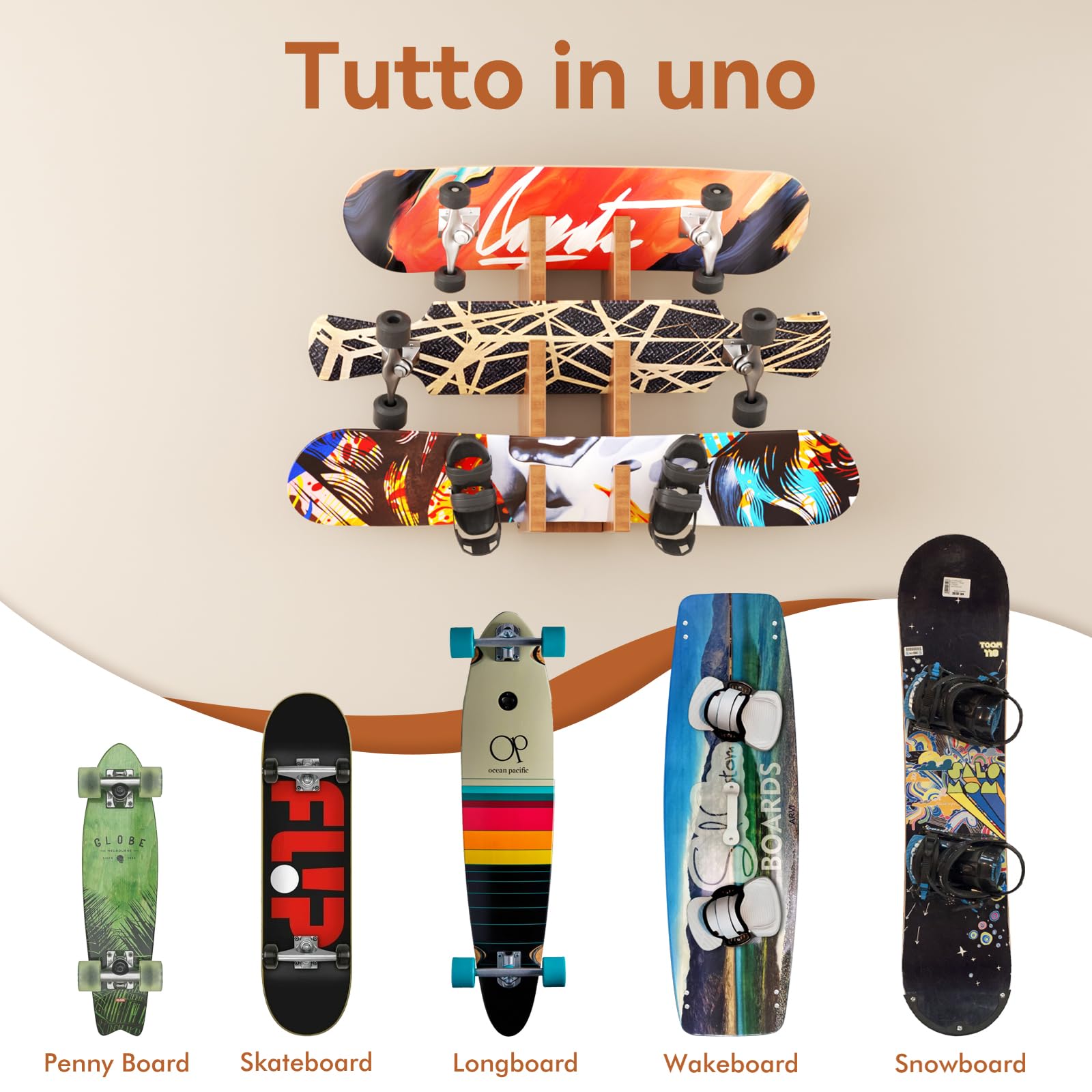 Support de plancher pour planche à roulettes en bois à 3 couches, support de planche à roulettes pour enfants Longboard