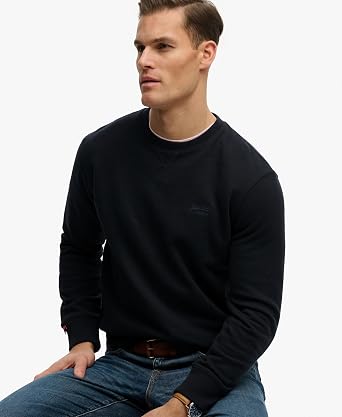 Superdry Men's Essential Logo Sweatshirt, Eclipse Navy