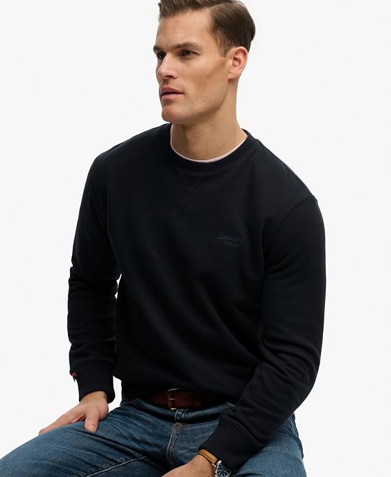 Superdry Men's Essential Logo Sweatshirt, Eclipse Navy