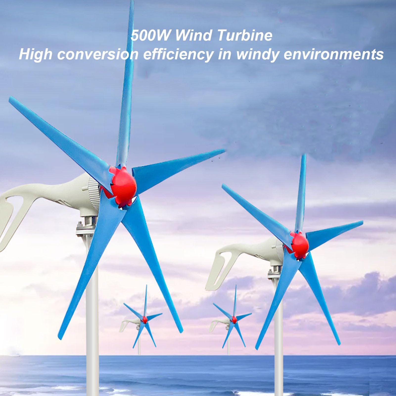 WINDTURBINEN-GENERATOR-KIT 400 W EFFIZIENTE WINDENERGIE FÜR BOOTE, KABINEN, WOHNMOBILE (12V)