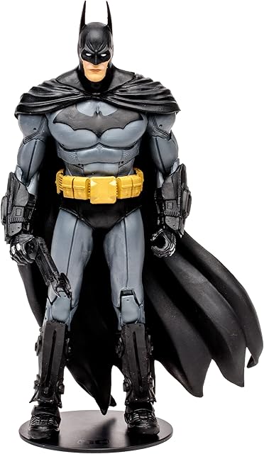 McFarlane Toys, DC Gaming Build-A 7-inch Batman Action Figure with 22 Moving Parts, Collectible DC Batman Arkham City Figure with Stand Base and Unique Collectible Character Card  Ages 12+
