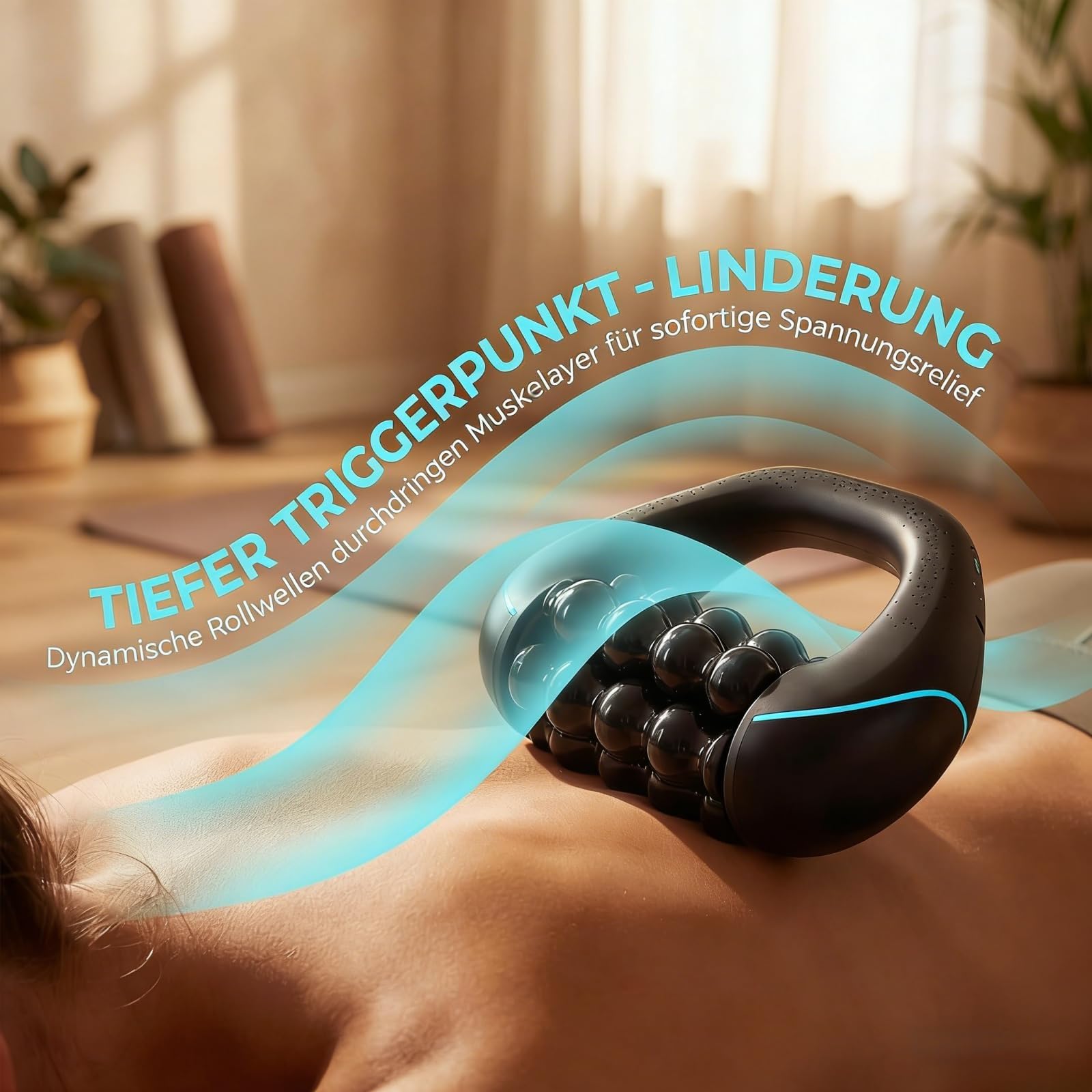 2026 Marvixor Massageroller, Marvixor Sculptroll, Elektrisches Handmassagegerät mit Rollen, Massageroller Elektrisch für Muskelentspannung, 3 Intensitätsstufen & 24 Massageknöpfen(1 Stück)
