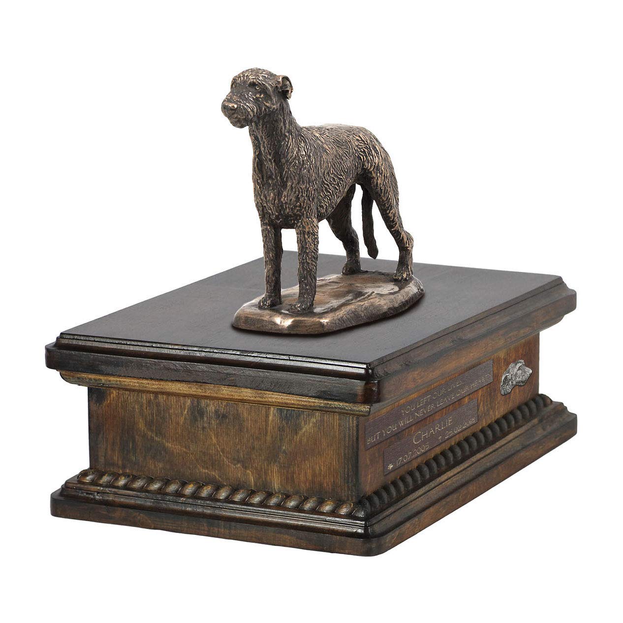 Urne pour les cendres de chien fait à la main en bronze Art-Dog 5L