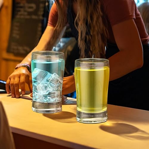 Miniatura 5 de Bokon 12 vasos de cerveza, vasos pequeños de jugo, vasos de té helado, vasos de base pesada, vasos de vidrio transparente a granel para agua