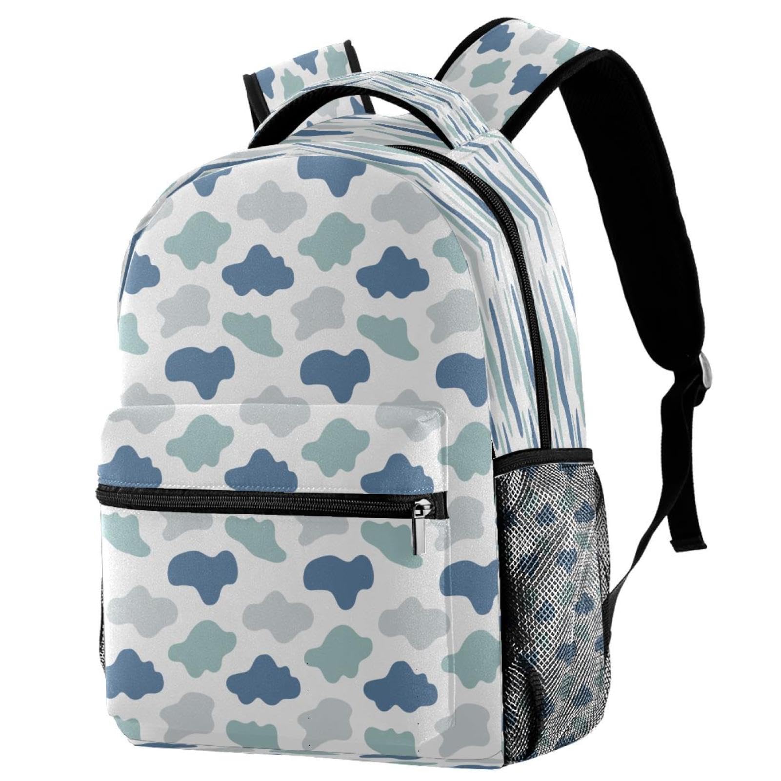 Sac à dos d'école nuage bleu pour ados et filles décontracté 29cm