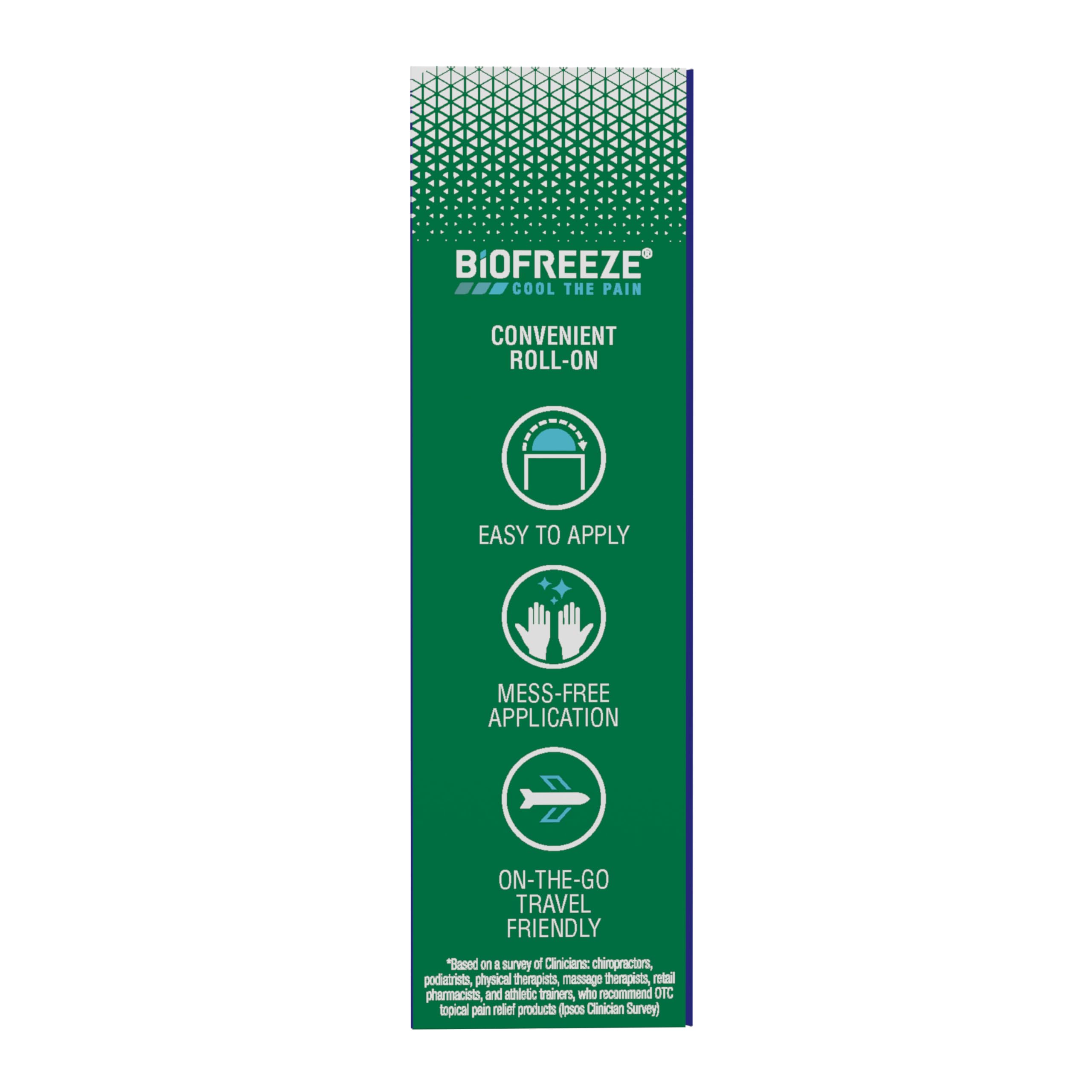 Biofreeze Pain Relief Roll On Day/Overnight Combo Pack, 2x2.5 FL OZ — Amazon image 14
