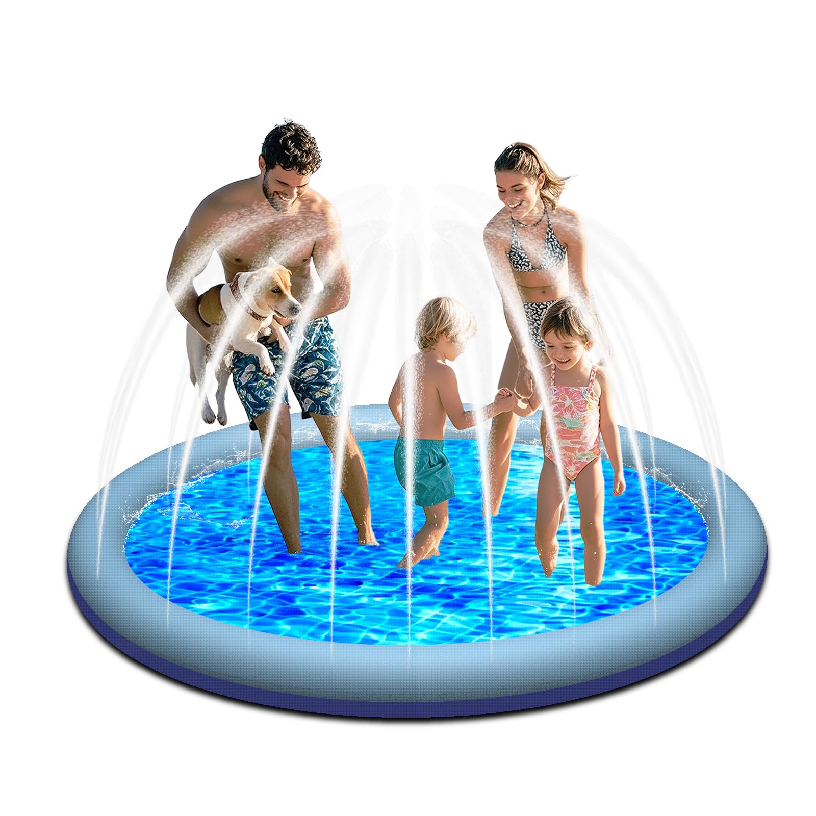 Almohadilla para Aspersor para Niños y Perros,Alfombra de Chorro de Agua para niños,Alfombra de Juguete de Chorro de Agua,Juguetes de Agua para el Verano,Ideal para Jardín y Piscina en Verano