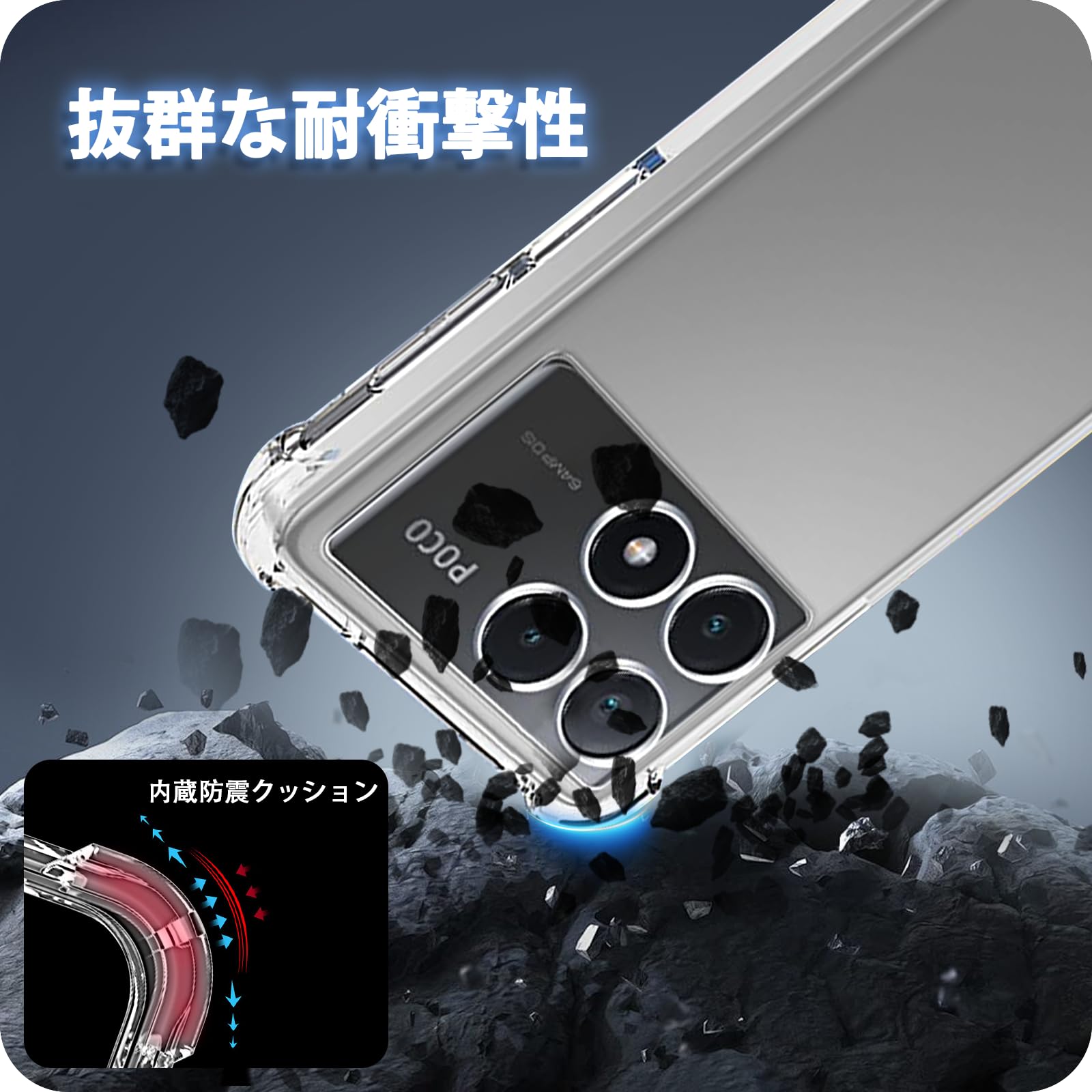 Amazon | iCarez 対応 Xiaomi Poco X6 Pro ケース クリア （1個）+ 