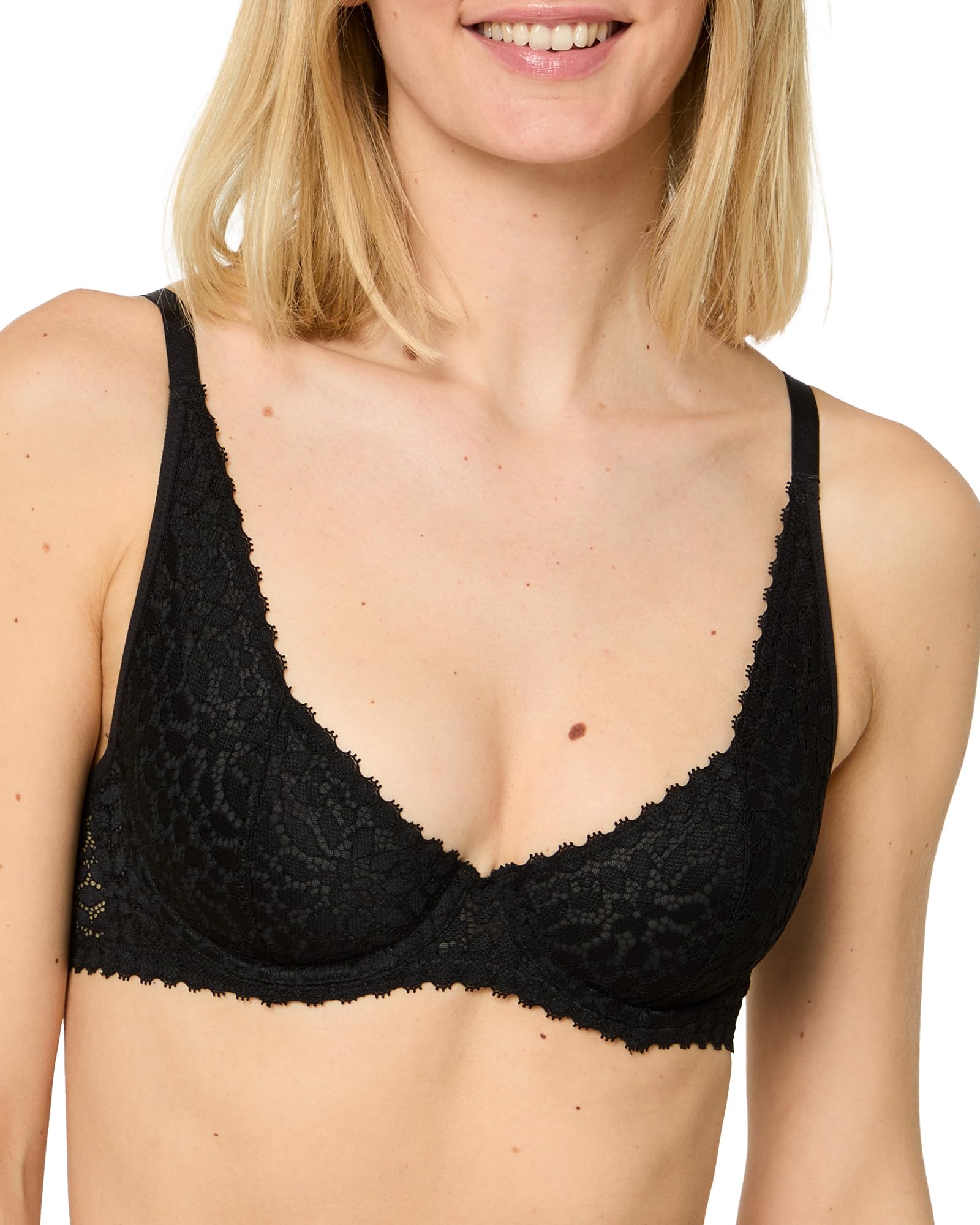 Nur Die Daily Lace BH mit Bügel verführerischer Spitzen BH mit Breiten Trägern breites Unterbrustband optimalen Halt Damen
