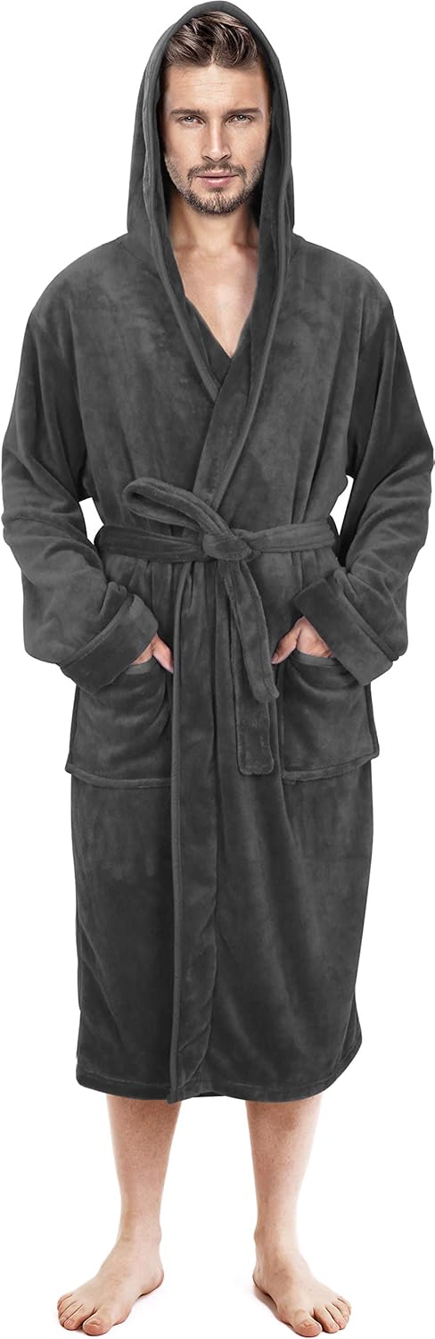Hooded fleece robe Clearance