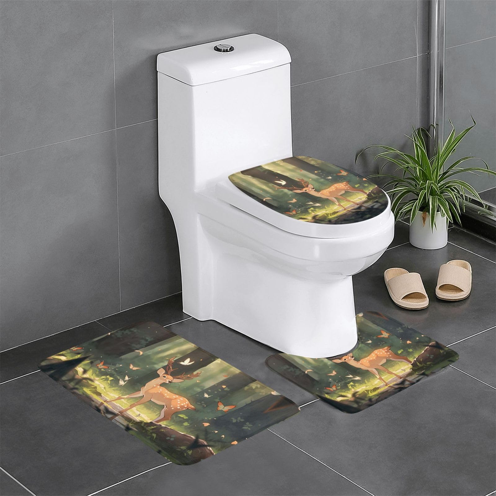 Tapis de bain antidérapants pour éviter les chutes Bambi (3x)