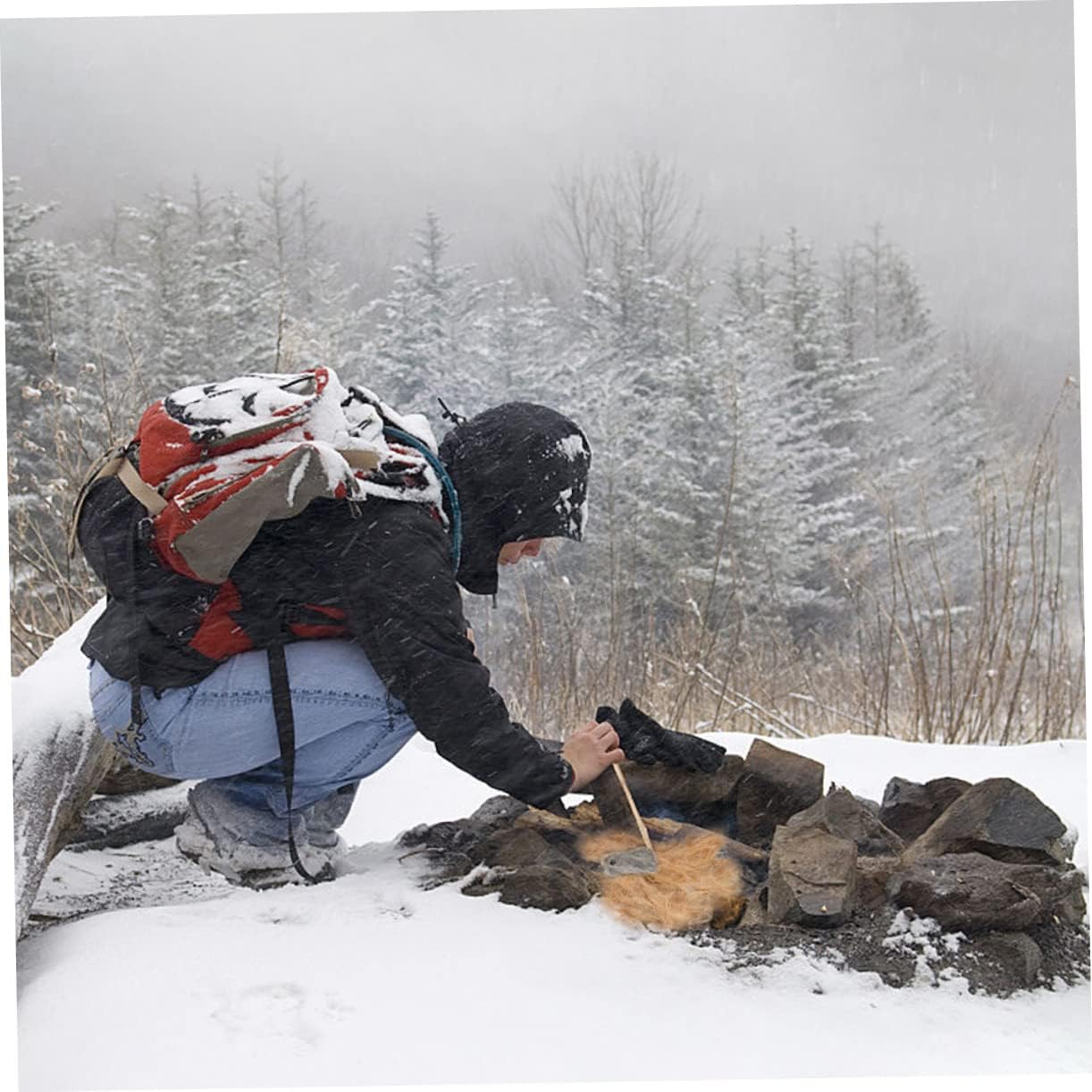 ibasenice 15pcs Jute Fire Starters Convenient Fire Tools for Camping BBQ Outdoor Cooking Natural and Durable Flame Starters