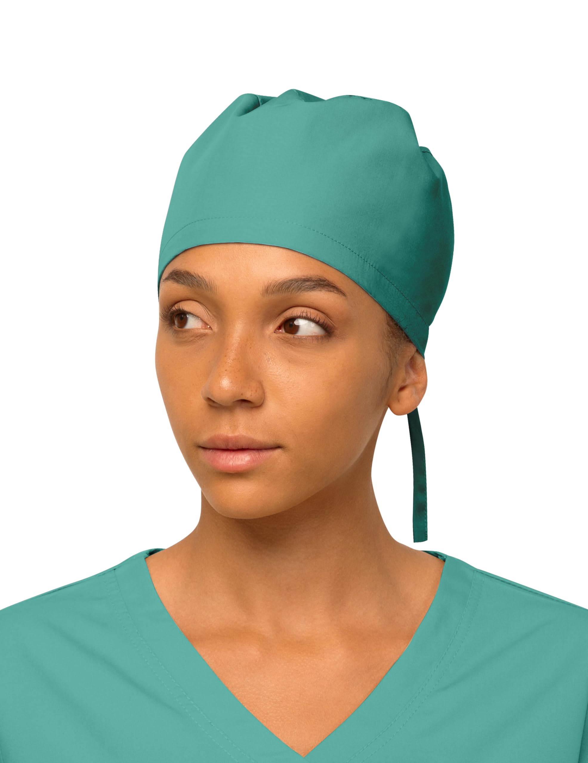 Women’s Working Scrub Cap with Adjustable Elastic Tie-Back – Lightweight, Washable Nursing Cap with Built-in Sweatband