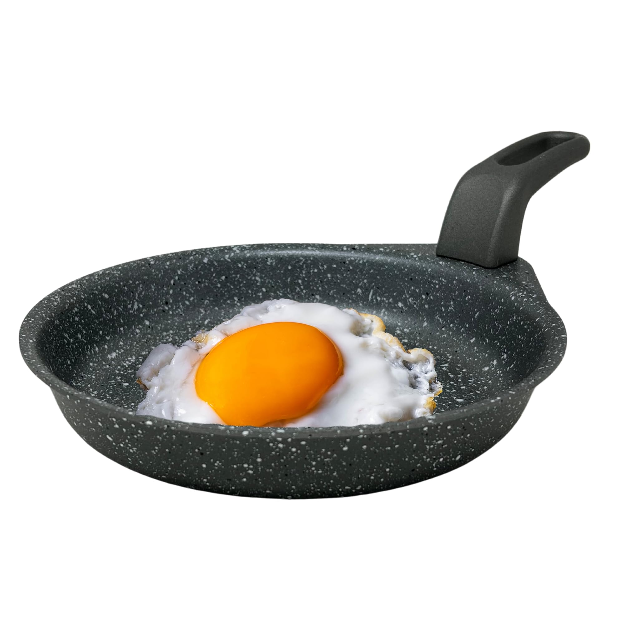 NAMAI - Padellino per Uovo, 16 CM, Padella Induzione, Rivestimento Antiaderente, Alluminio Resistente, Adatta in Lavastoviglie, Effetto Pietra, Utensili da Cucina