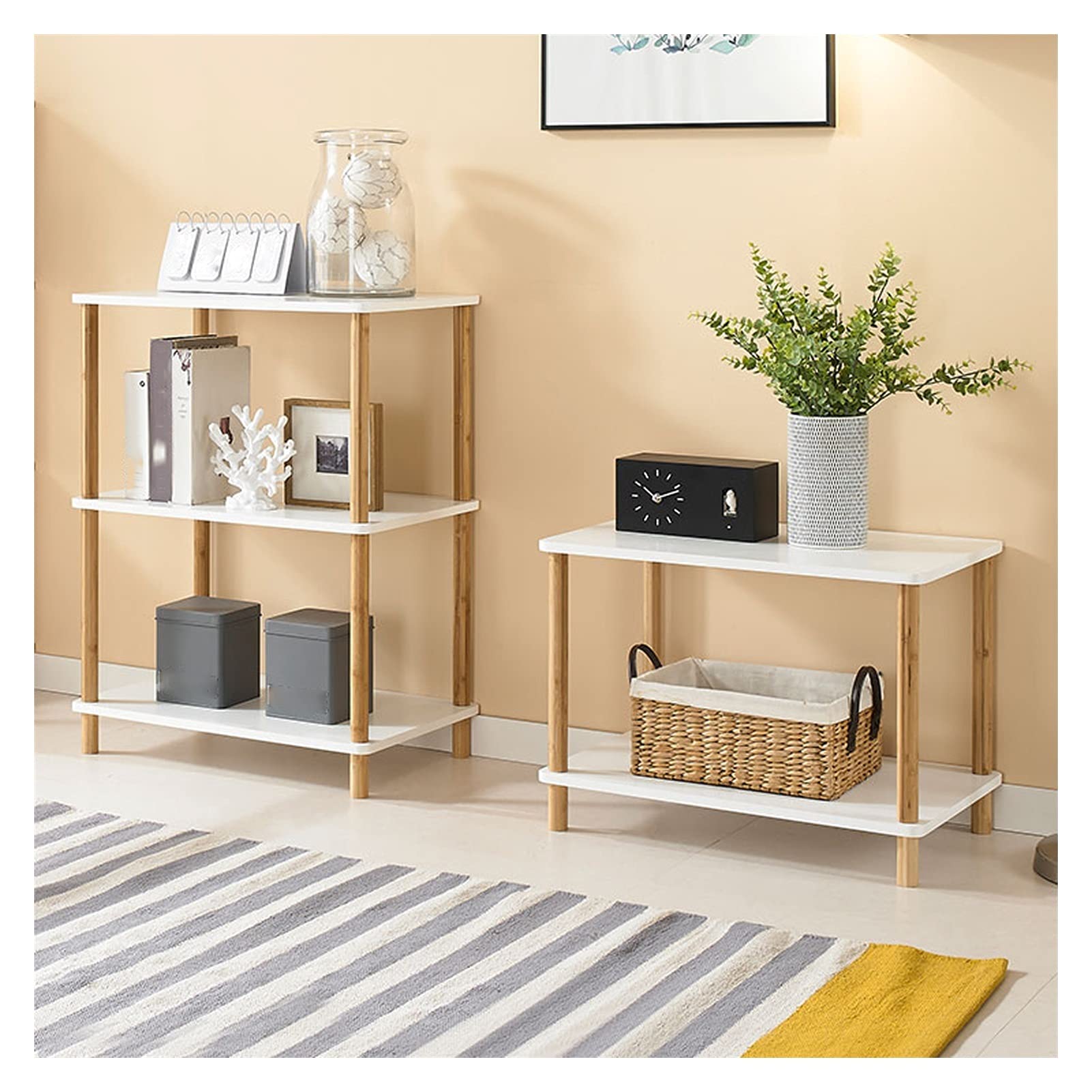 Supporto per stampa Stampante for pavimenti a 3 livello Stampante, supporto fax, con ambientatore in legno di stoccaggio Organizer, stand desktop stand Stampante, forniture for ufficio Compact Tabella