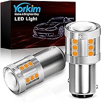 Vista 20 de Yorkim Bombilla LED ámbar 1156, alto brillo 300% súper brillante, luces direccionales LED BA15S P21W 7506 1003 1141 para luces intermitentes