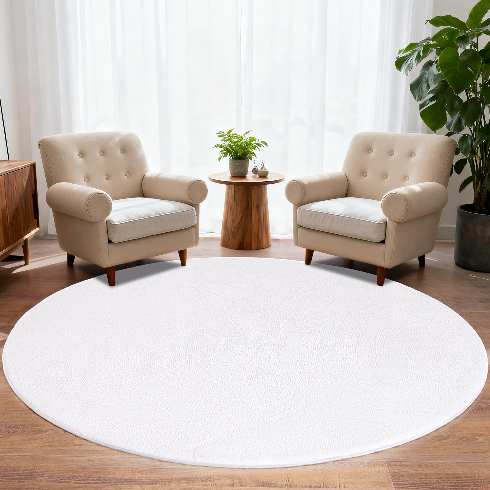iEvery Waschbarer Kuscheliger Kurzflor Teppich Moderner Wohnzimmerteppich, Weich & Pflegeleicht Carpet rutschfest für Wohnzimmer, Schlafzimmer, Bettvorleger & Kinderzimmer Deko