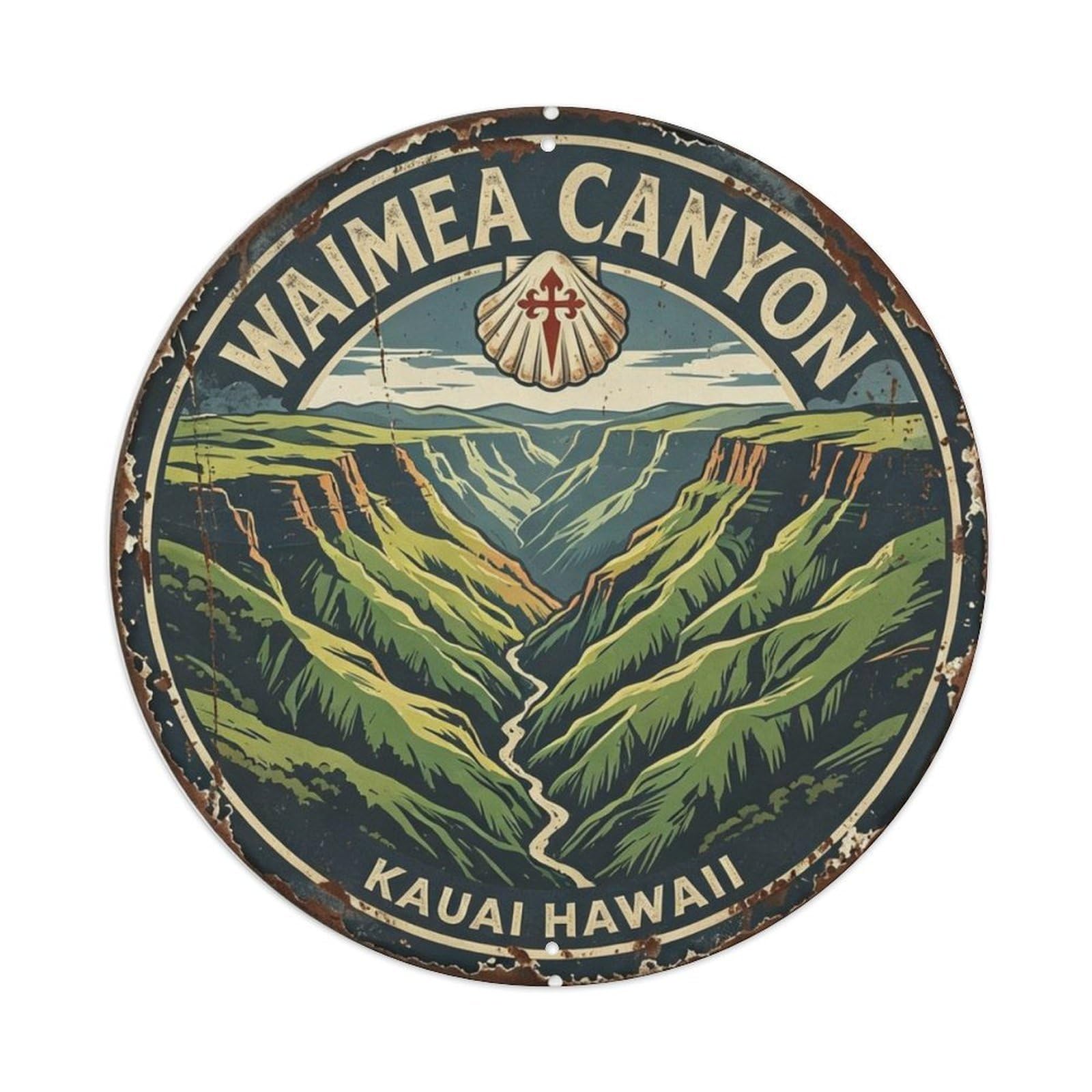 Waimea Canyon Kauai Hawaii Metal Tin Sign Plaque