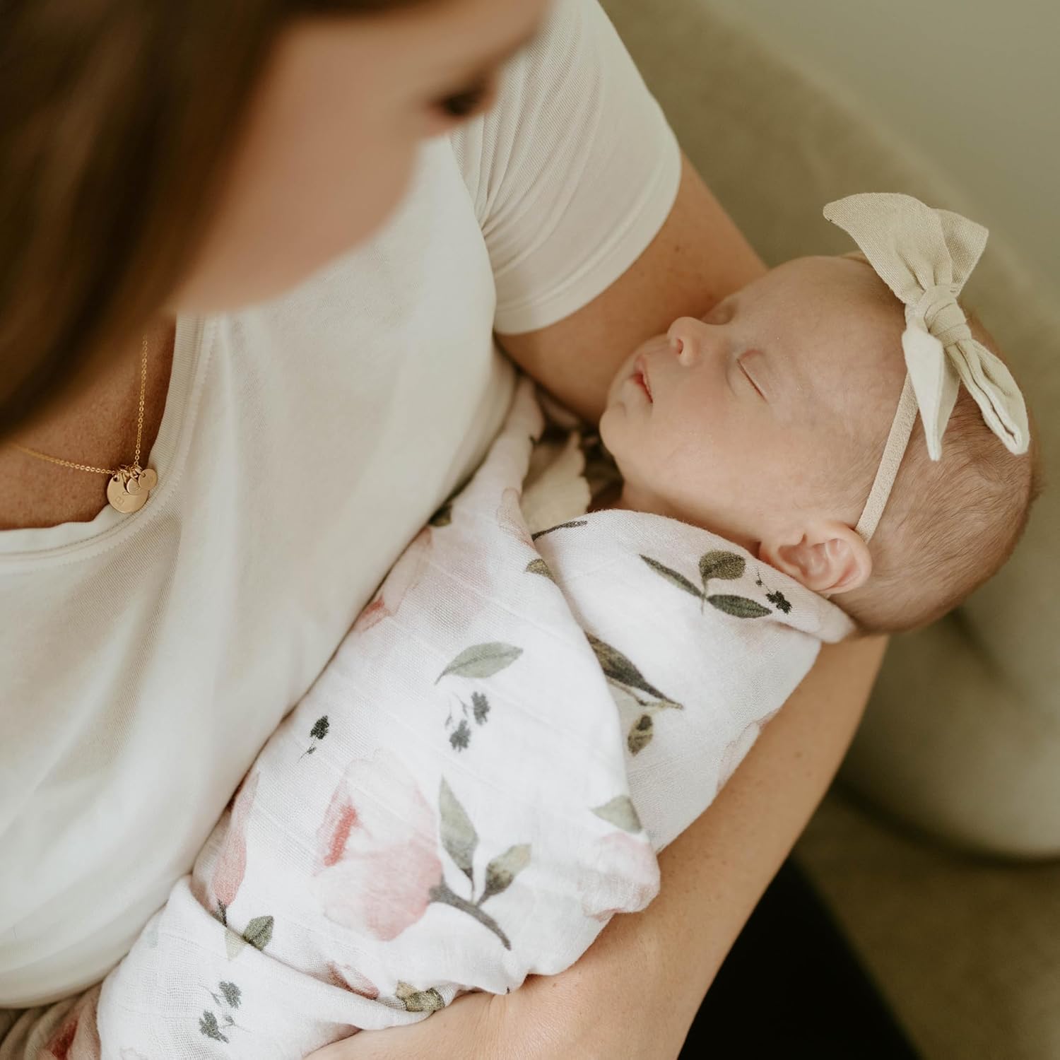 Little Unicorn Muslin Swaddle Blanket for Newborns & Infants | Soft & Breathable Fabric | Baby Blanket for Swaddling, Nursing, Shower Gifts (Watercolor Floret)