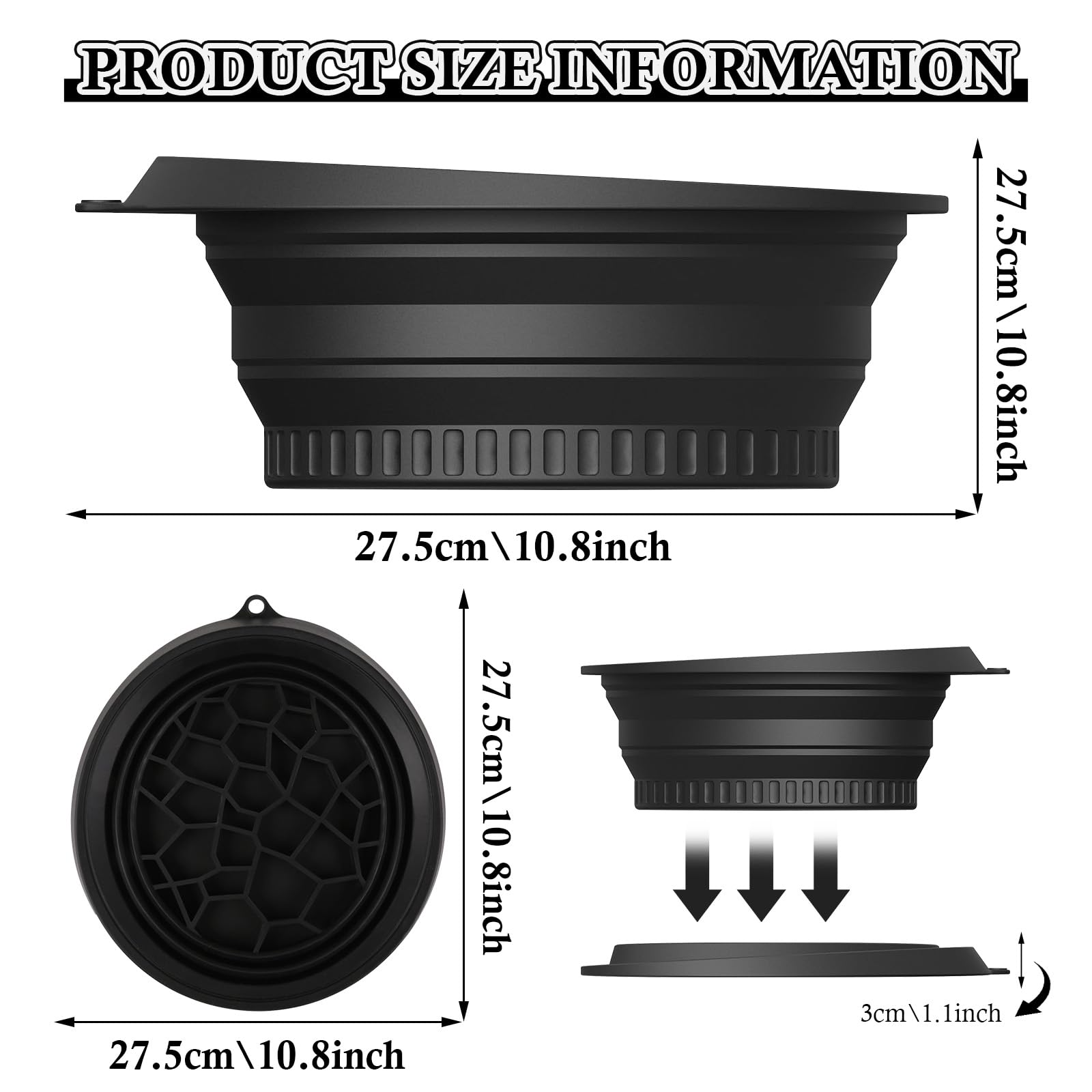 Bol de bain à glace pliable en silicone pour le visage Refroidissement rapide Bac à glace pliable Lavabo à glace pour le visage Refroidissement rapide Bassin de lavage pour soulager le