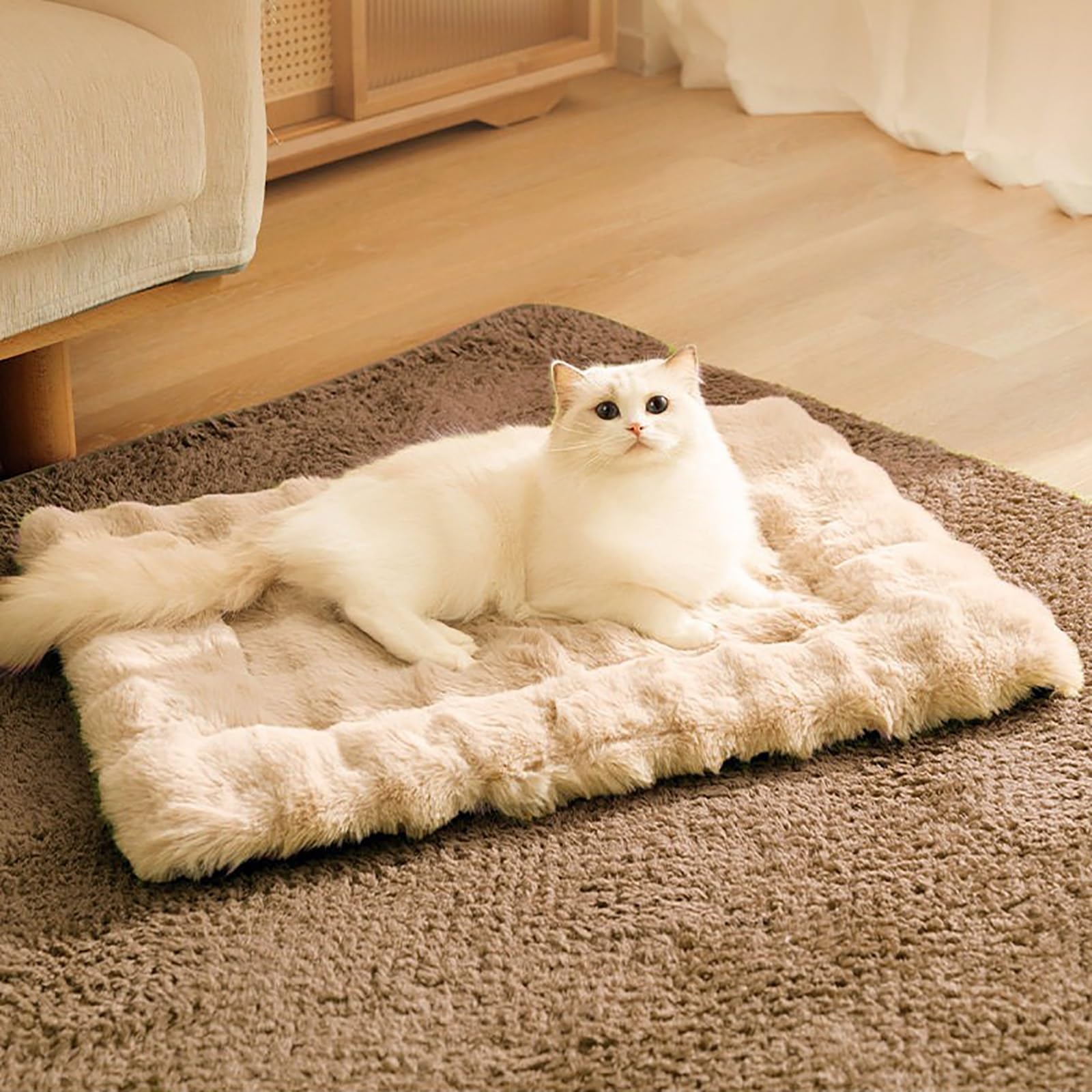 Selbsterwärmende Hundedecke, Selbstheizende Haustiermatte, Weich und Hautfreundlich, Bequem und Strapazierfähig, Ideal für Kaltes Wetter(Large)