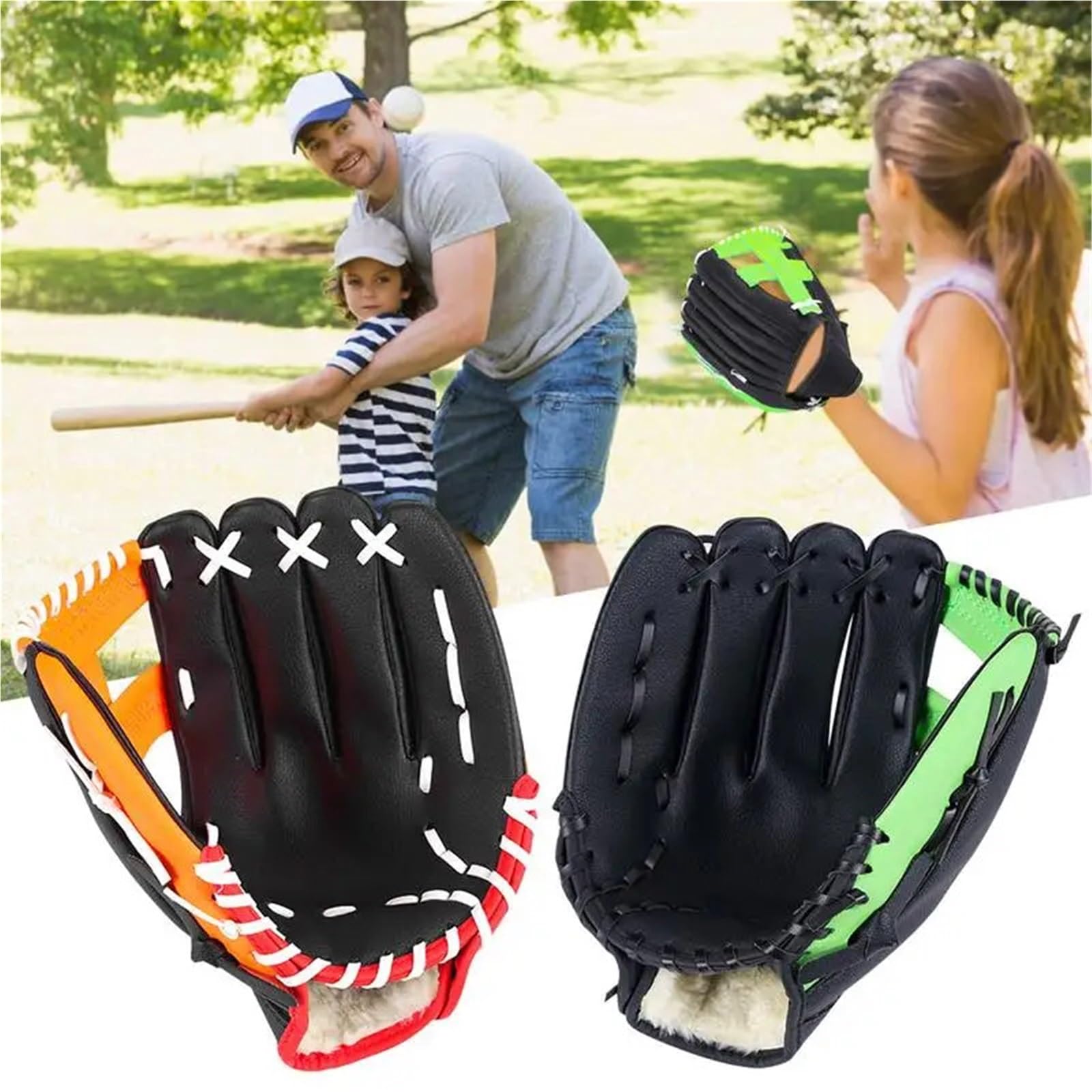 Guante de Béisbol Guante de béisbol Deportivo, Guantes bateo for Exteriores, Equipo práctica Softball, manopla competición Entrenamiento