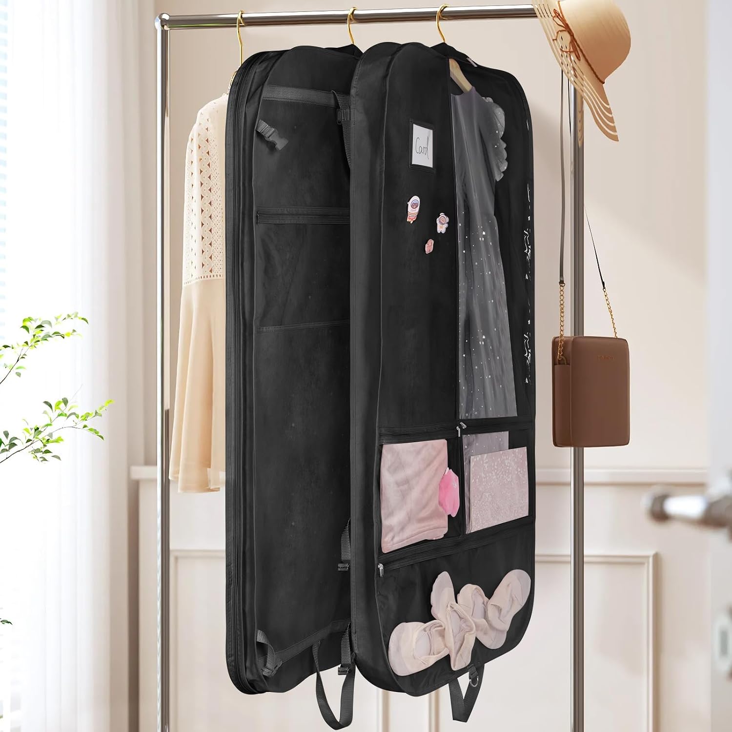 Univivi 50 Inch Dance Costume Garment Bags for Dancers, Black