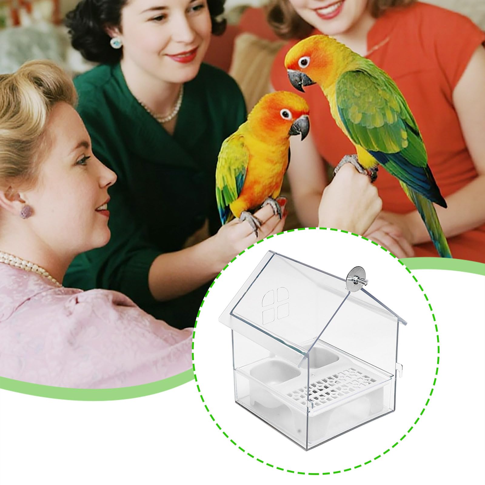 Generisch Eichhörnchensicheres Vogelfutterhaus, Transparente Vogelbadewanne