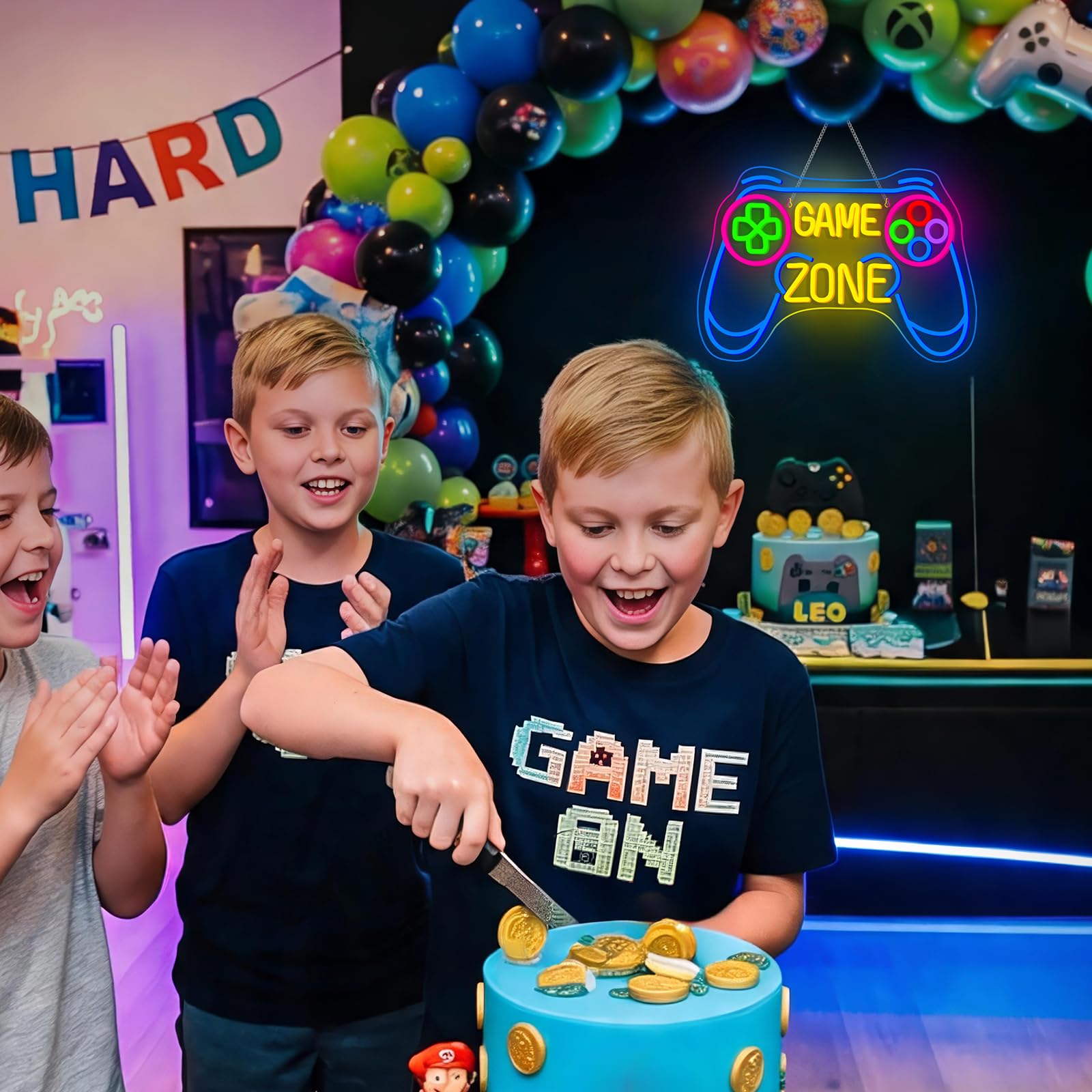 Game Zone neonowa tabliczka do dekoracji ściany, neonowa tabliczka LED do pokoju zabaw, pomysł na prezent dla chłopców, dzieci i graczy, dekoracja pokoju dla chłopców