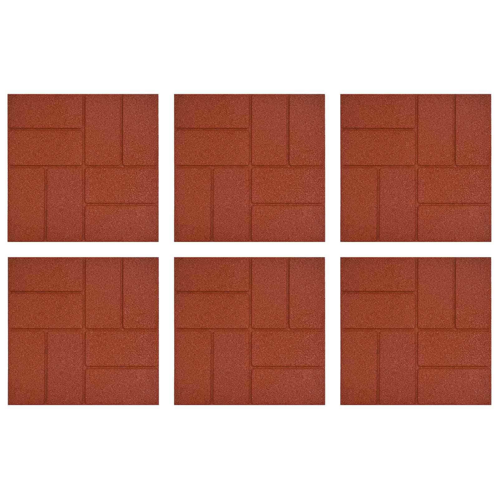 Ornements de pelouse vidaXL en caoutchouc rouge 40,5 cm pour créer une allée de jardin