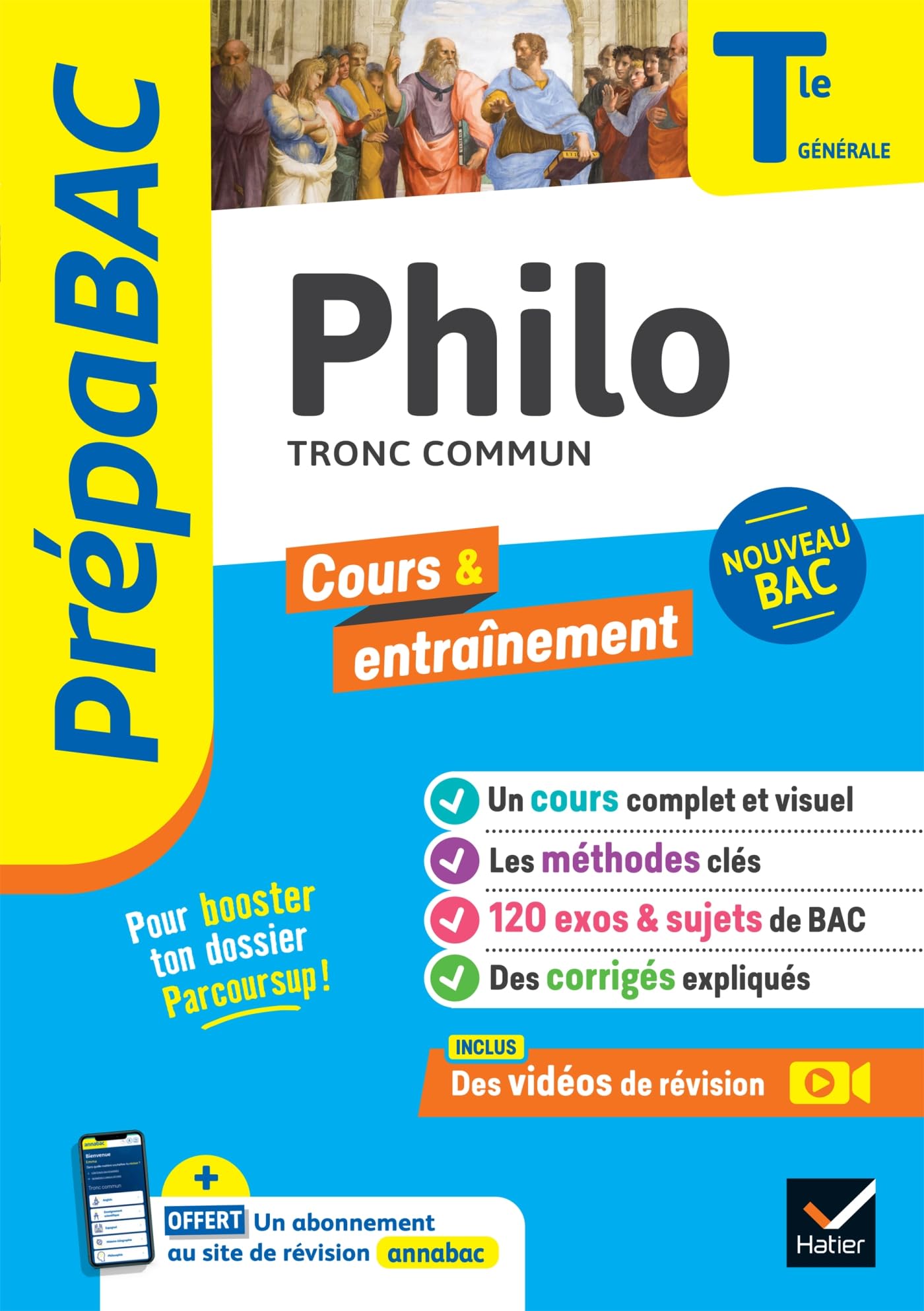 Prépabac - Philo Tle générale - Bac 2026: cours, méthodes & sujets corrigés (programme de Terminale)