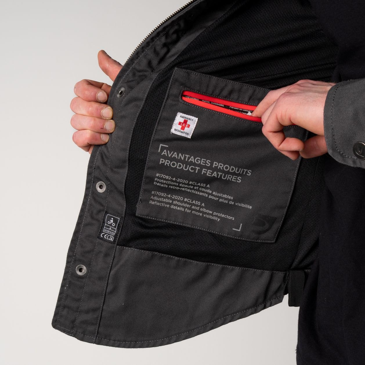Surchemise Moto EDLER Homme Homologué EN17092 A Mi-saison L