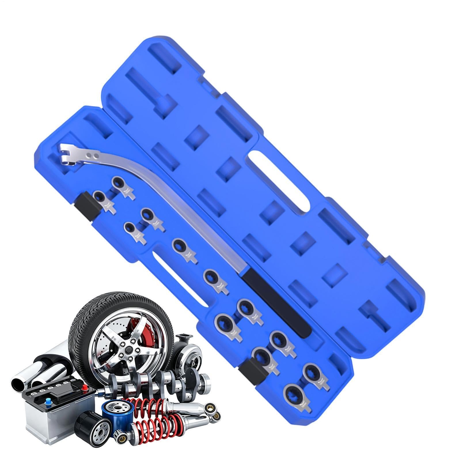 Juego De Herramientas Correa Serpentina Kit De Llaves Auxiliares Para | Juego Extracción Rodillo Loco Para Hogar Carretera Taller Garaje Industria Sedán Camión Motor