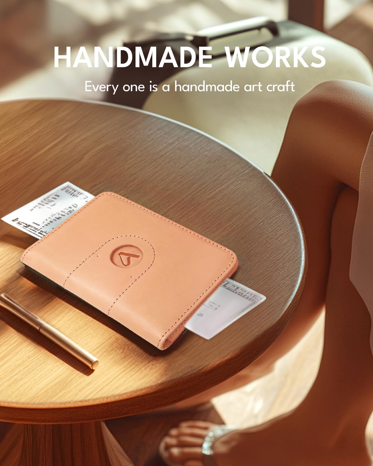 Funda Tipo Cartera de Piel auténtica para Hombre