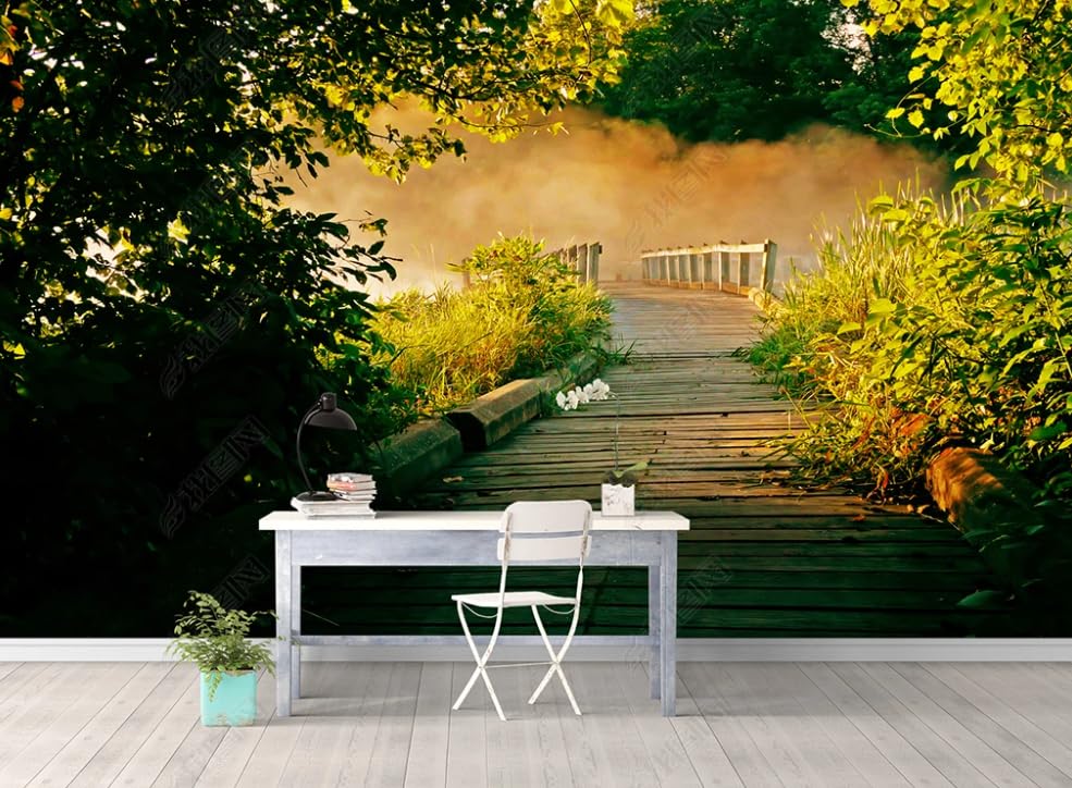 Papier peint intissé vintage pour agrandir un salon sombre avec une fresque jungle