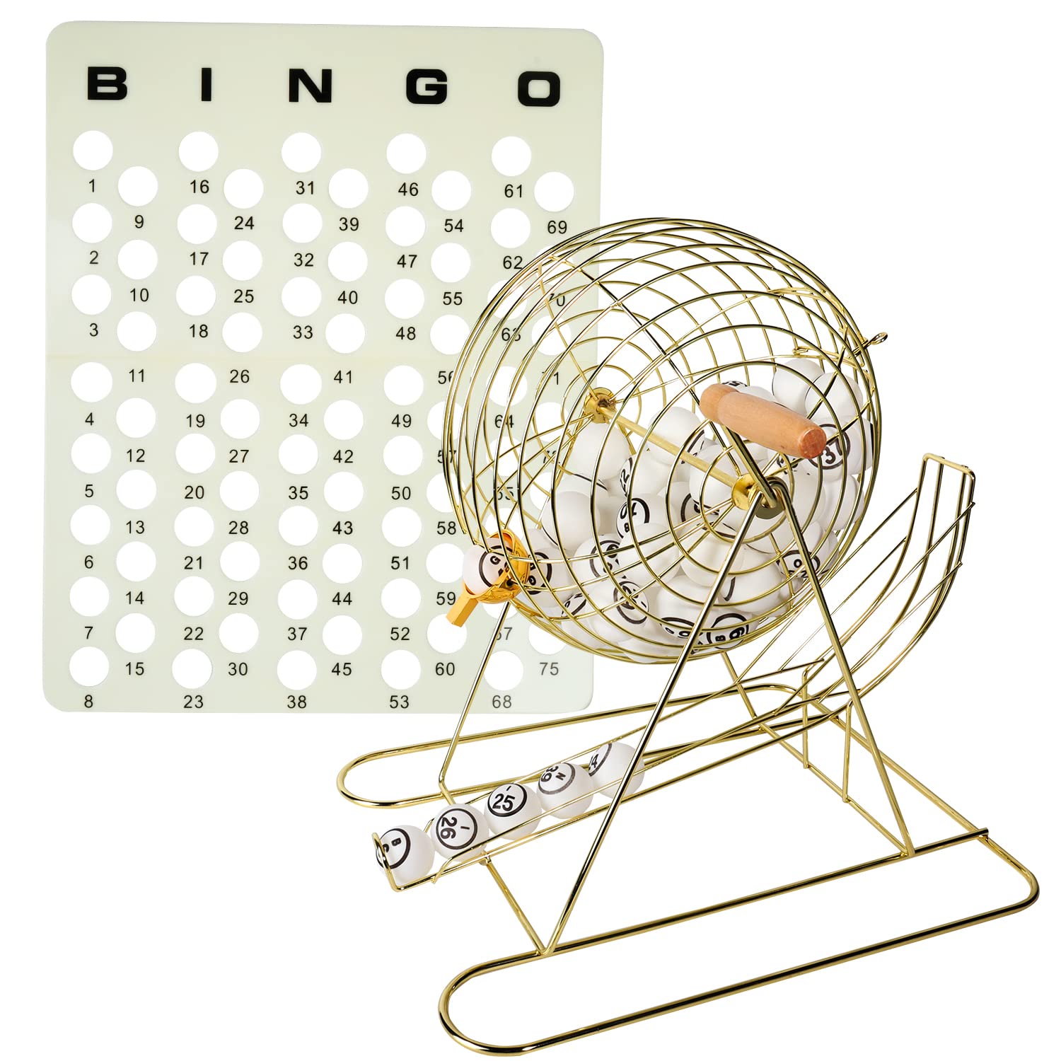 Buy Professional Bingo Game Set with XLarge Bingo Cage, 1.5" Ping Pong Size Bingo Balls