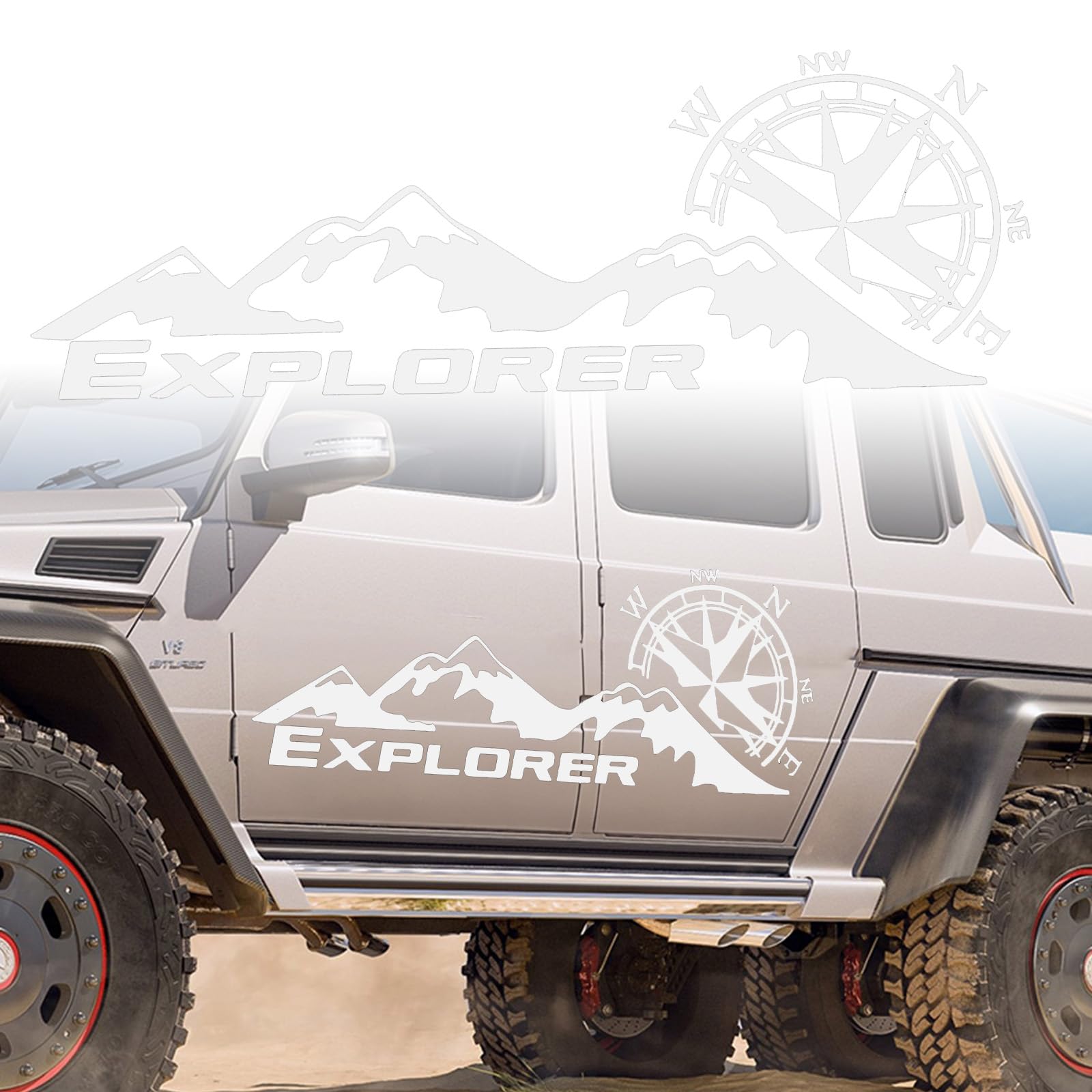 CSPARKV Montagne Autocollant Pour Capot De Voiture,Auto Autocollant