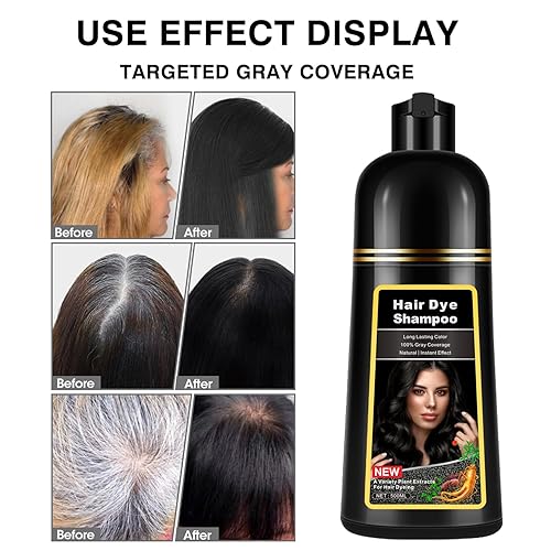 Miniatura 6 de Champú instantáneo de tinte para cabello rojo vino para cabello gris 3 en 1, champú natural para cabello rojo vino para mujeres y hombres, colores