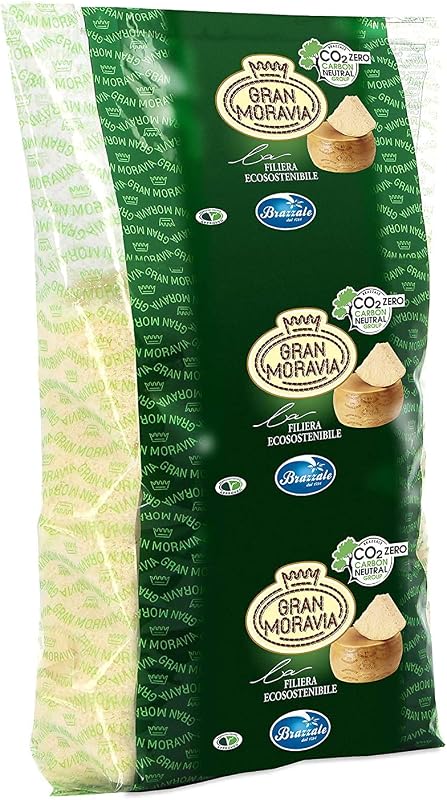 Brazzale Gran Moravia Grana Hartkäse gerieben – 1 kg – Mindestens 16 Monate gereift, italienischer Hartkäse, klimaneutral