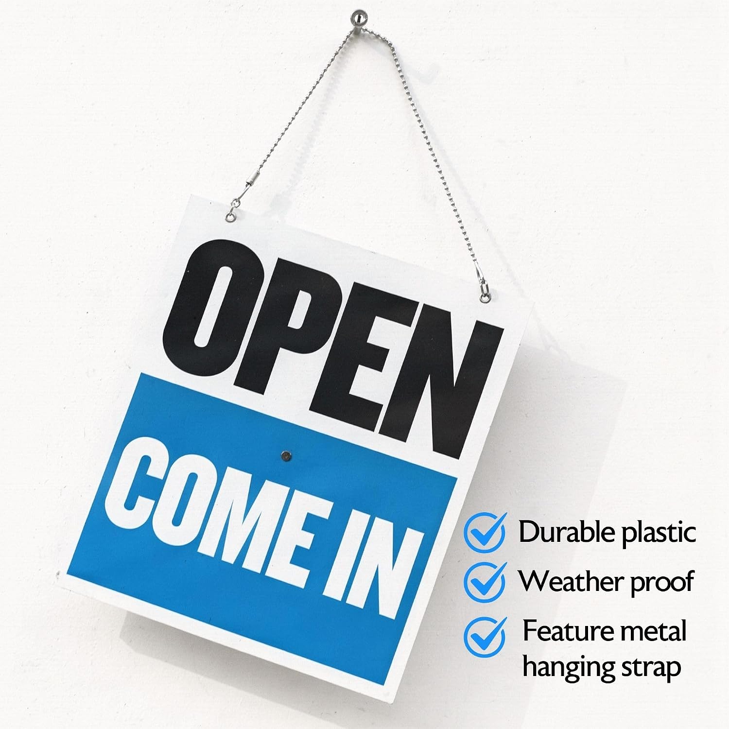 BAZIC Products 7.5in x 9in in Will RETURNin Clock Sign with in OPENin sign on back, for Store Office Events