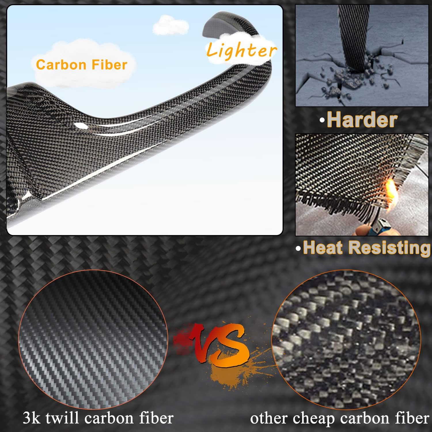 MCARCAR KIT Carbon Fiber Rear Diffuser Fits for Mercedes-Benz E-Class W211 E55 AMG Sedan 2002-2006 Rear Lower Bumper Lip Spoiler Body Kit Factory Outlet