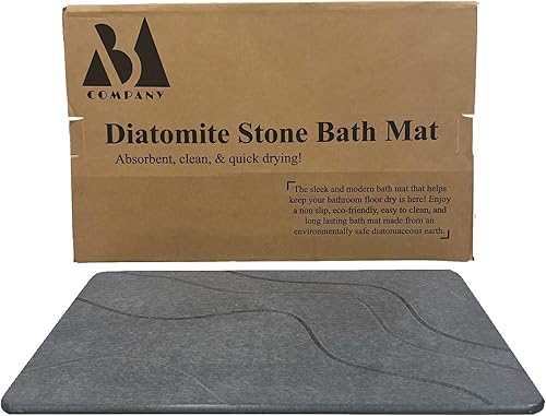 Tapete de baño de piedra de tierra de diatomeas, antideslizante, de secado rápido, súper absorbente, resistente al agua, respetuoso con el medio disponible en Yaxa Peru