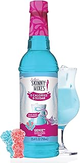 Sugar Free Syrup, Genie Flavor, Fruit Flavored Water Enhancer, Drink Mix for Ice Tea, Lemonade & More, Zero Calorie Flavoring, Keto Friendly, 25.4 Fl Oz, 1 Pack